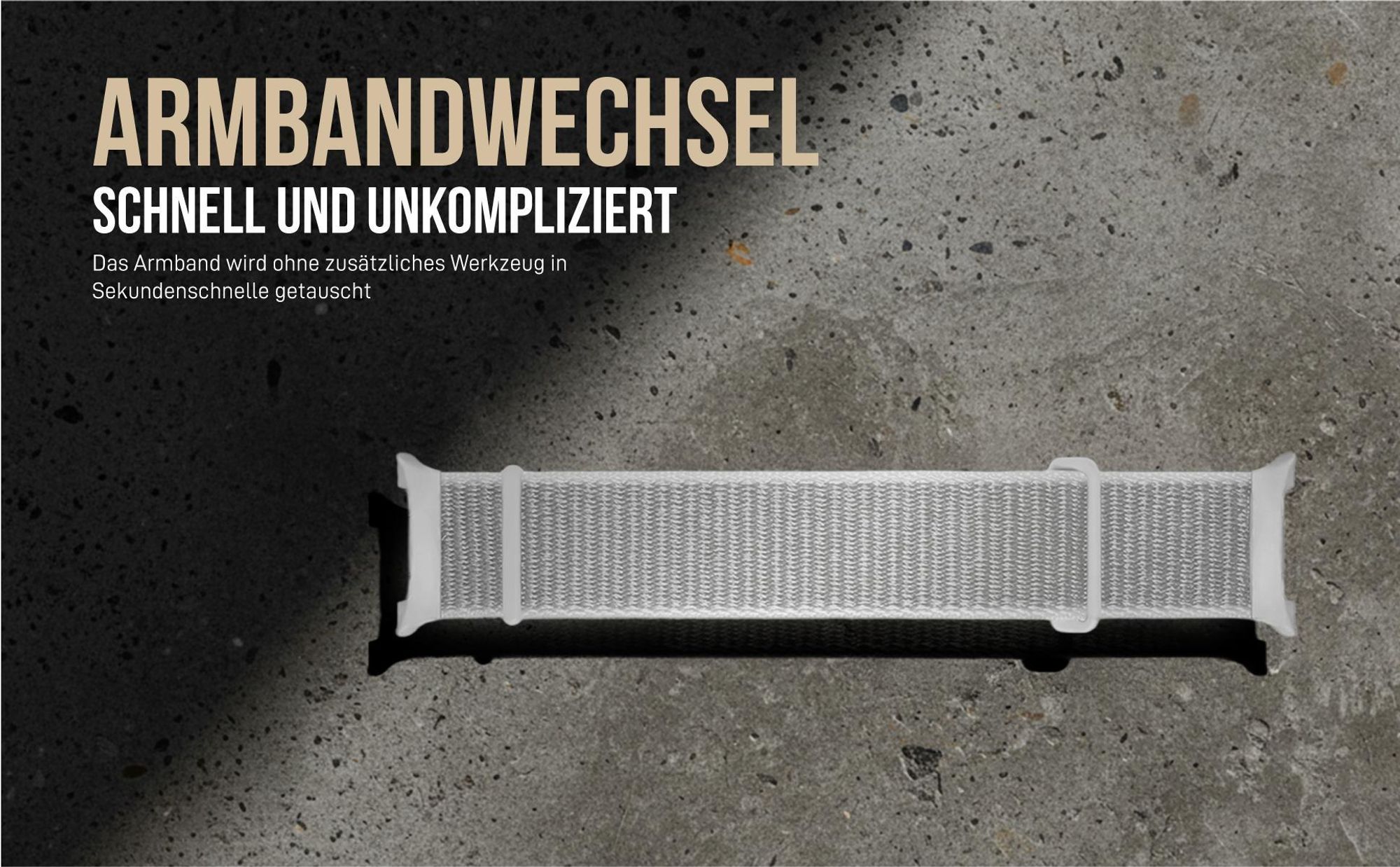 Uhrenarmband in Weiß kompatibel mit Samsung Galaxy Watch8 40mm