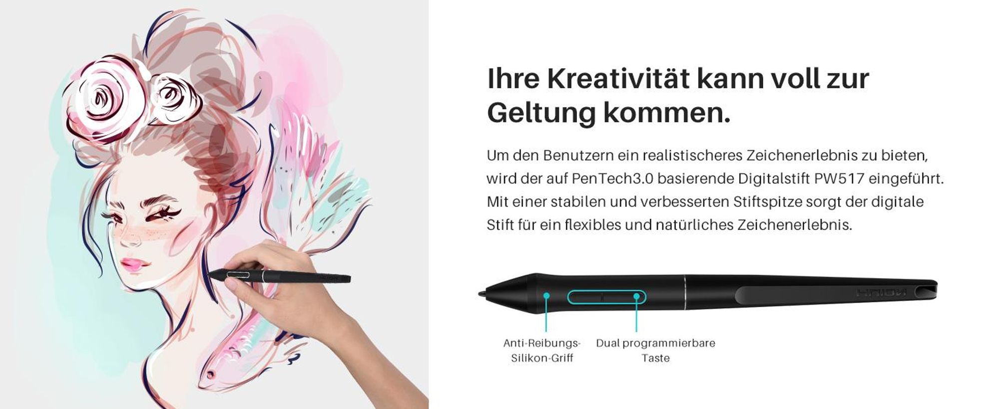 Grafiktablett Huion Kamvas 22 Plus