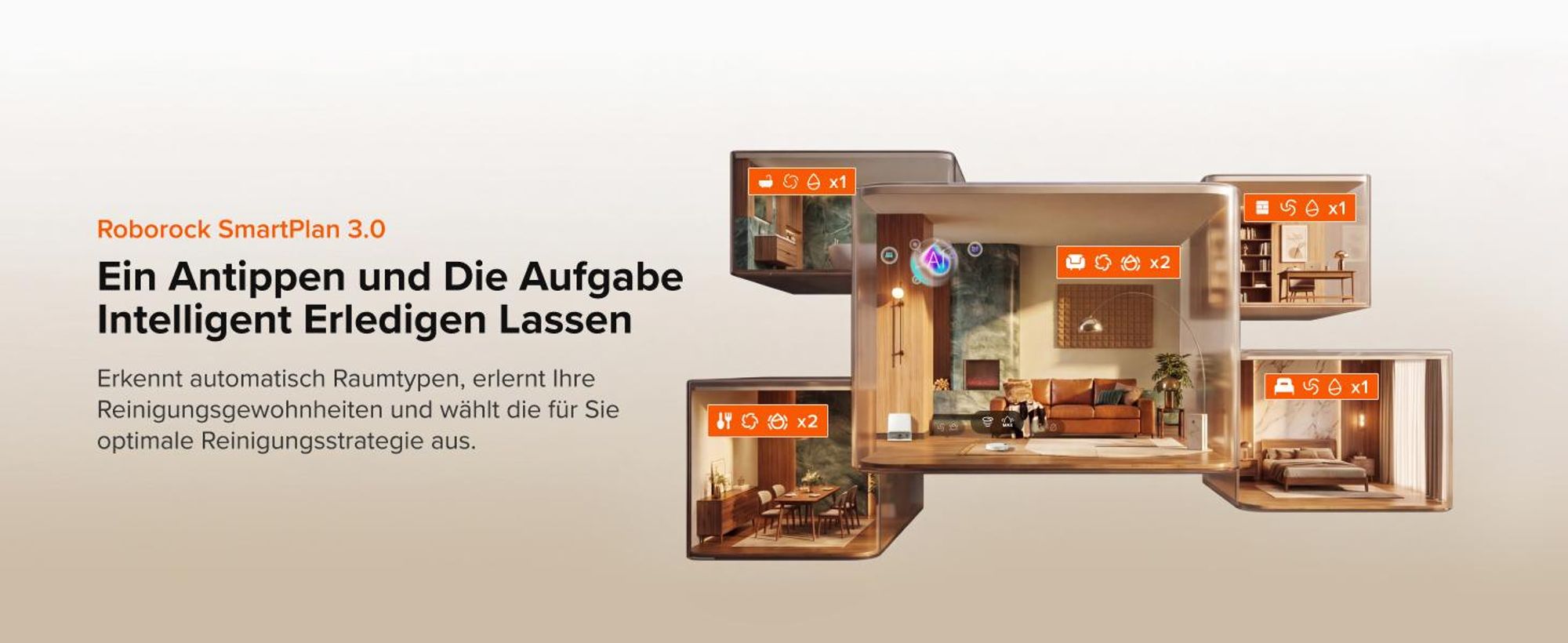 Roborock Saros 20 Neo Set Saugroboter mit Wischfunktion, 36.000 Pa, Dual Zero-Tangle-System, FlexiArm Technologie 100°C Heißwasser-Moppwäsche, Weiß