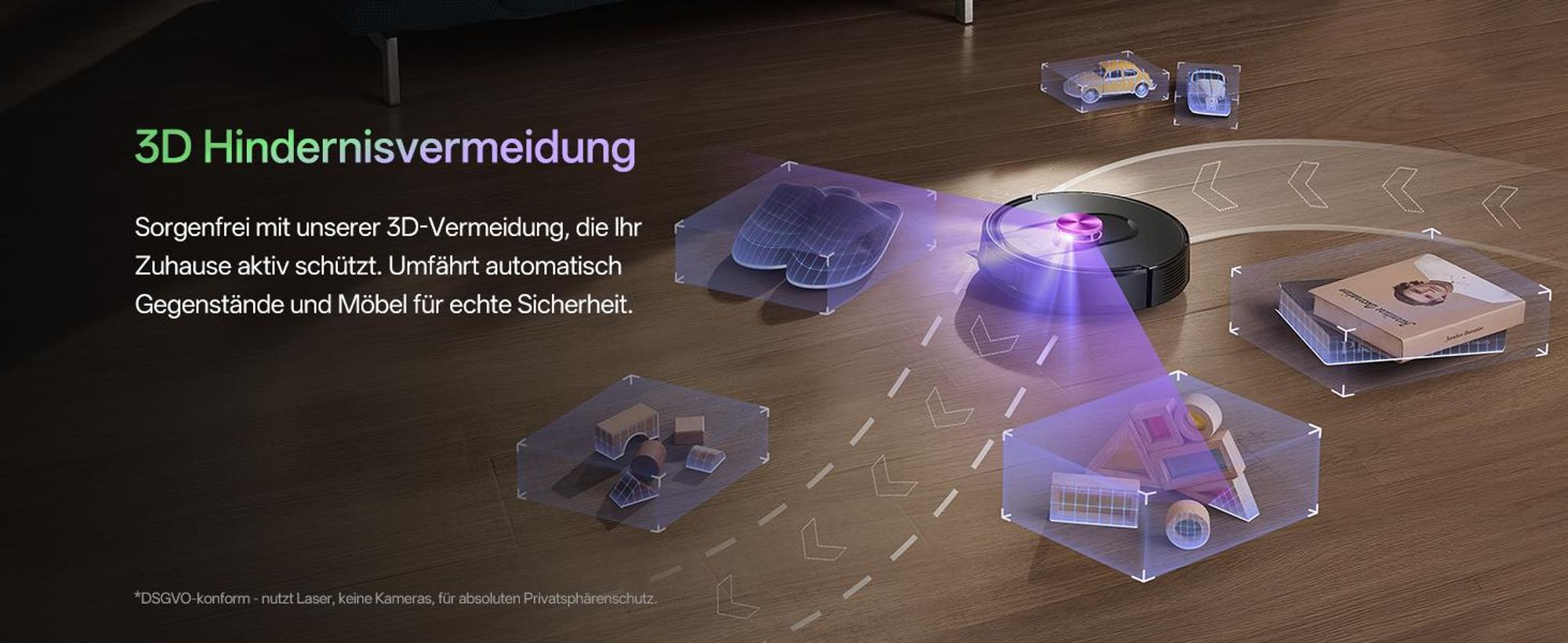 Vactidy Saugroboter W15 3-in-1 Nass Trocken Roboterstaubsauger mit Absaugstation, 10000Pa, 180 min, 4L Riesenbehälter