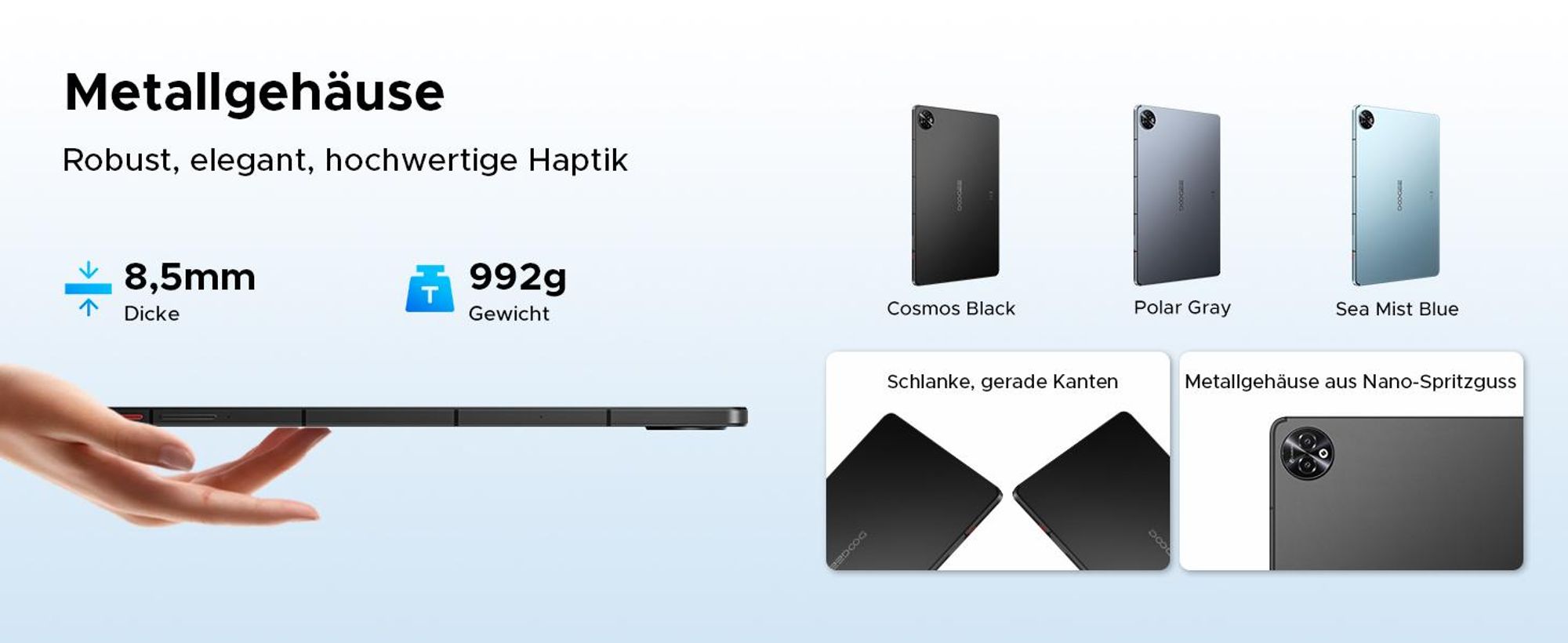 DOOGEE Tab E3 Max VIP Tablet Android 16, 14 Zoll 2,2K, 48GB(8+40)+256GB, 13500mAh/18W,4G LTE,Widevine L1, inkl. Tastatur, Maus, Hülle, Stift