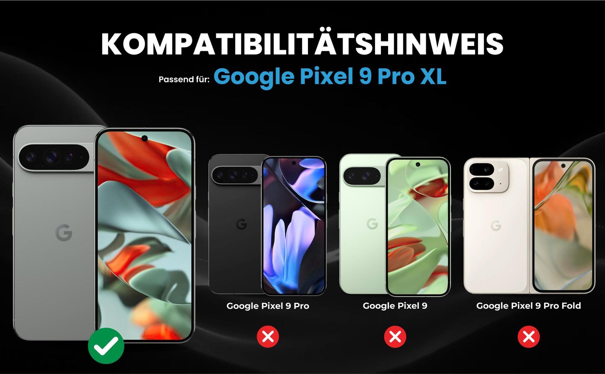 Kompatibilitätshinweise Hülle für Google Pixel 9 Pro XL