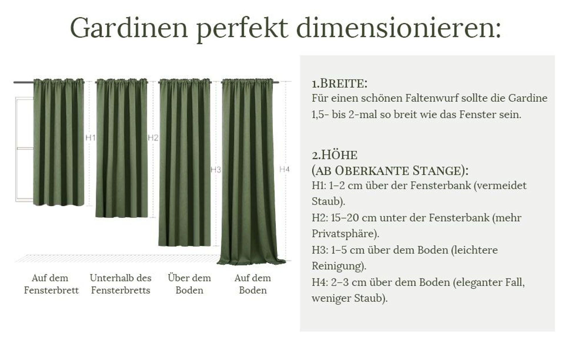 Geprägte Vorhänge Grün 2er Set Blickdicht 85% - 310GSM Thermo Gardinen Samt Vorhang 132x274cm Verdunkelungsvorhang mit Multifunktionsband Kräuselband Wohnzimmer Schlafzimmer