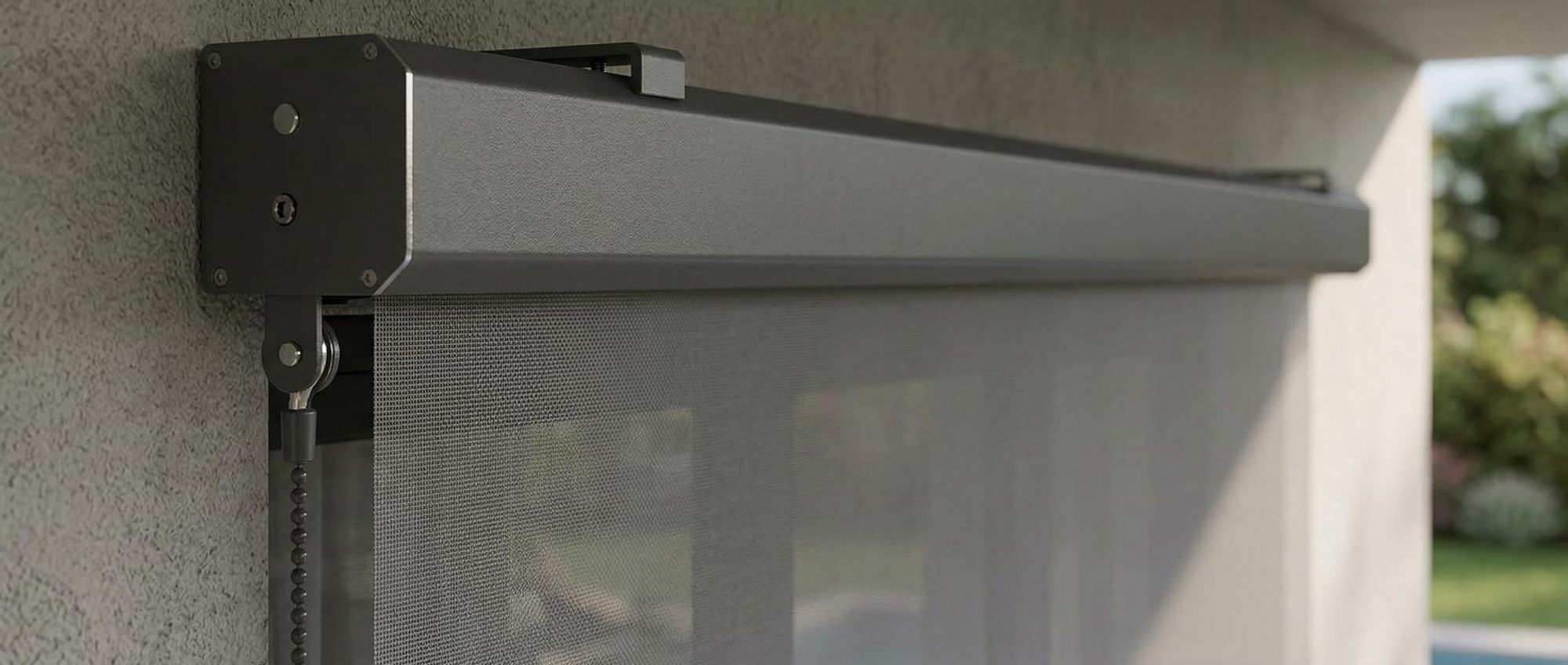 tectake® Senkrechtmarkise Eloise verschiedene Größen inkl. Wandhaltern