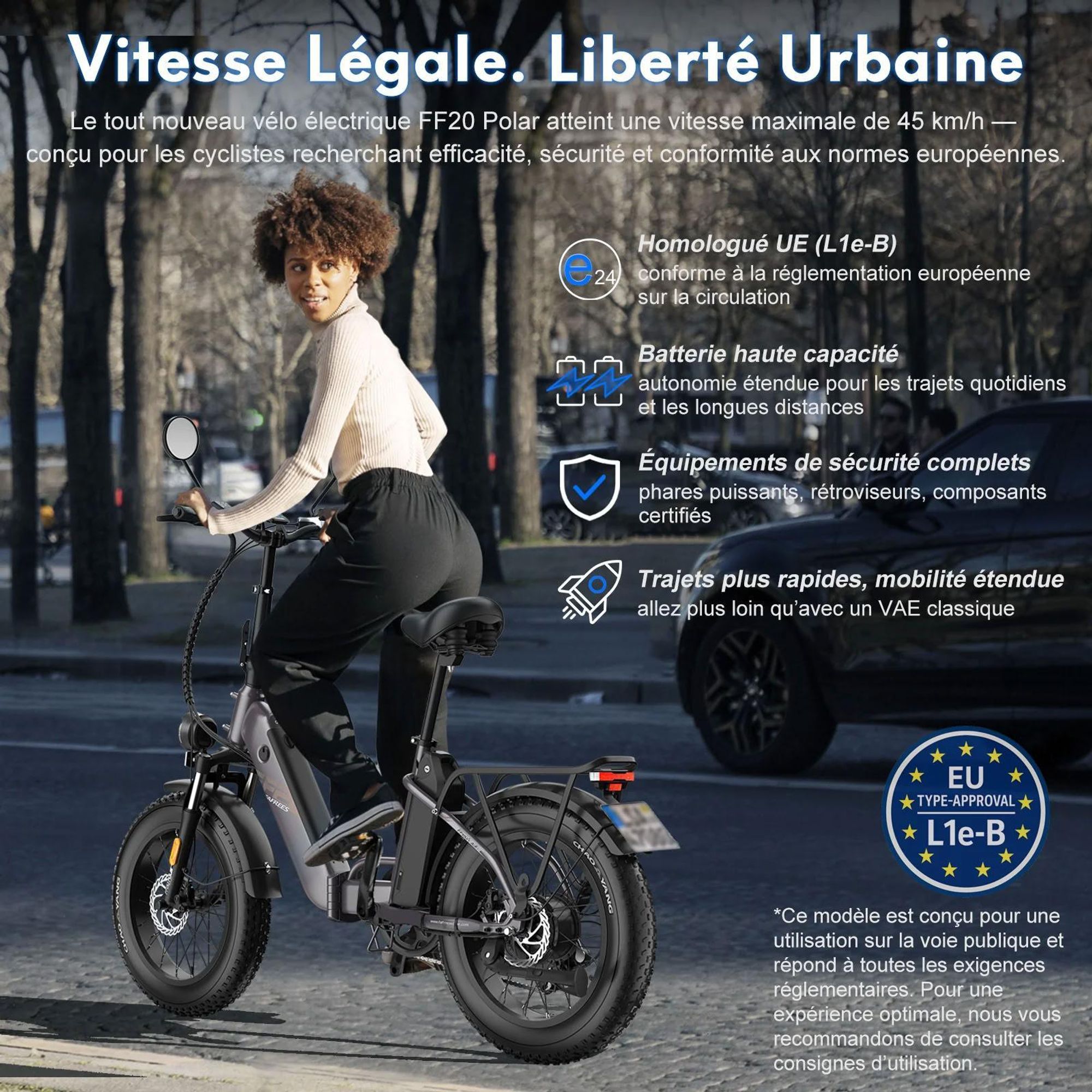 Vélo Électrique FAFREES FF20 Polar - Batterie 48V24Ah Pneus De 20 Pouces Frein à Disque Mécanique - Vert