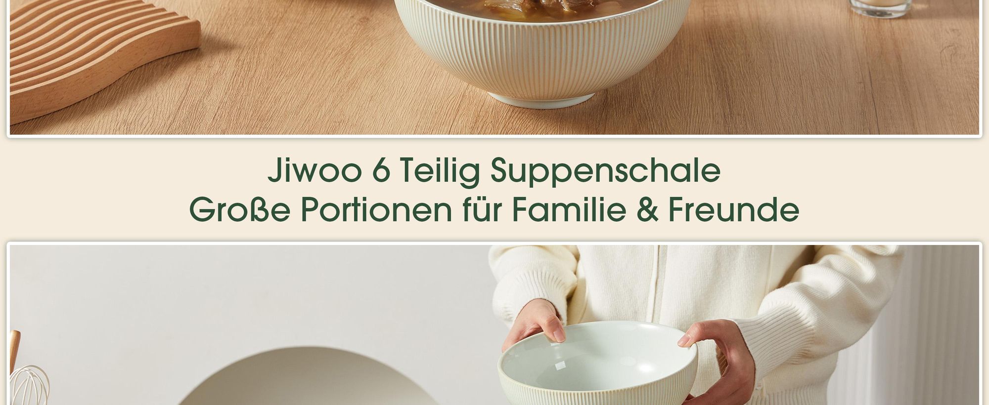 Schüssel Set 6er Ø20 cm Keramik Suppenschüssel Suppenschalen Salatschüssel Müslischalen Suppenteller 6personen mikrowellenfest spülmaschinenfest
