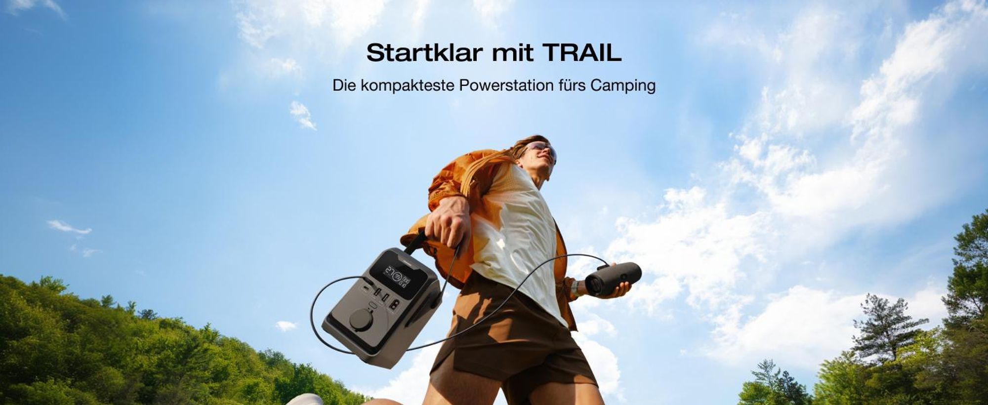 ECOFLOW TRAIL 300 DC Tragbare Powerstation, 288 Wh Ultraleichte LiFePO4-Batterie, 300 W Solargenerator, Schnellladung, 5 Ausgänge, Sturzsicher