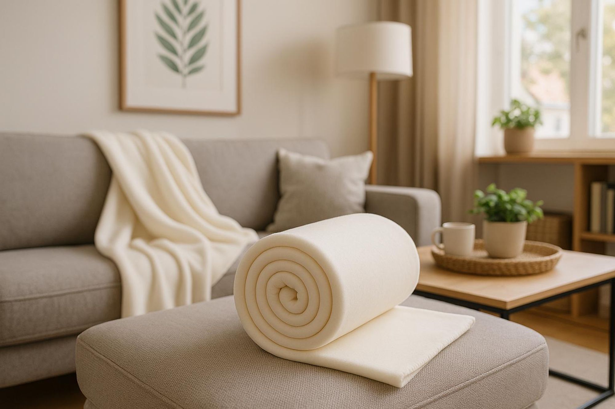 Betz Fleecedecke 2 Stück 130x170 cm 180g/m² – Wohndecke & Kuscheldecke – Flauschige Sofadecke als Tagesdecke – Leicht, wärmend & pflegeleicht - creme