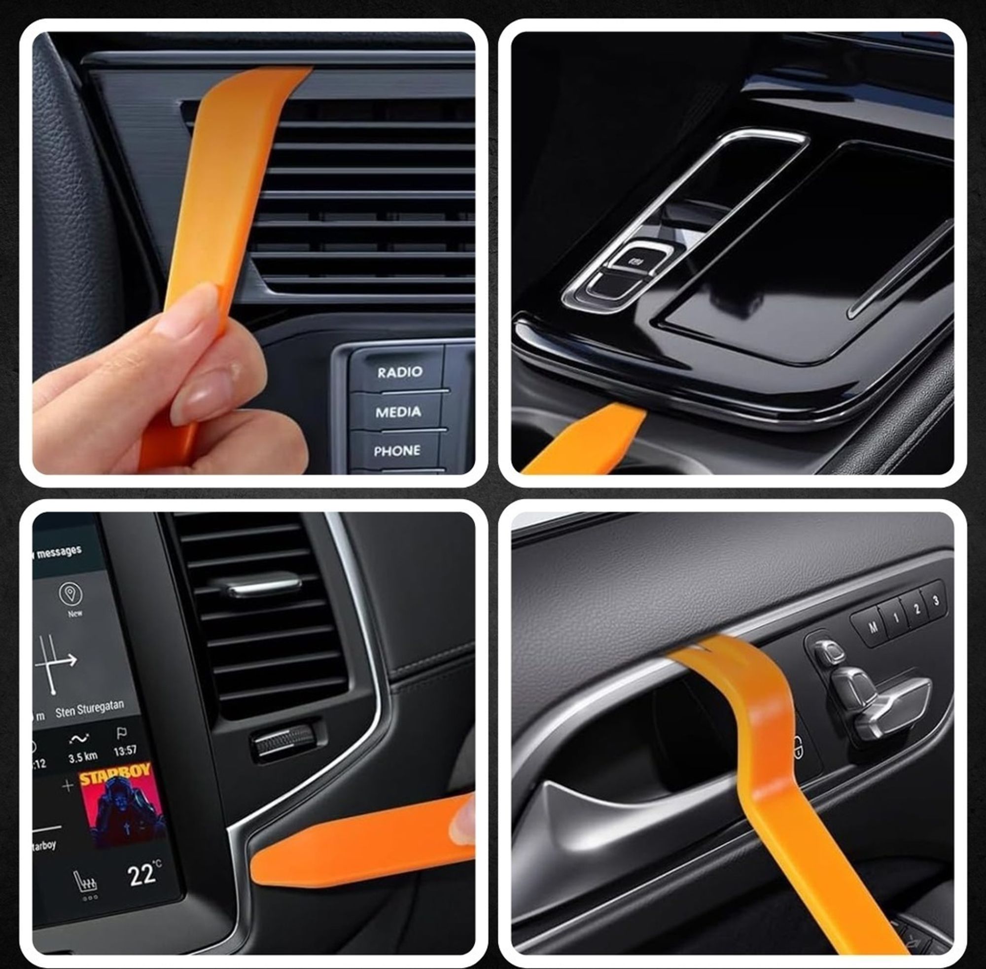 KRAFT&DELE | Auto Befestigung Clips, 625 Stücke, Universal mit Demontage Werkzeuge, Kabelbinder und Schwam, Kunststoff Befestigungsclips Set