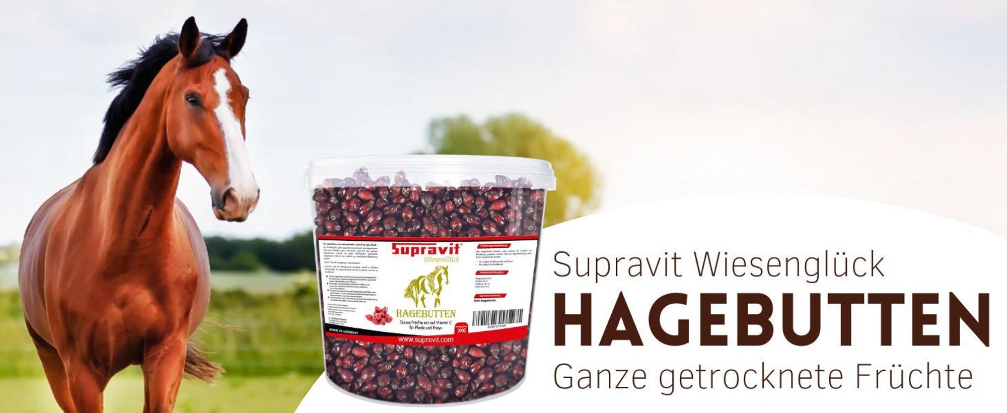 Pferd mit Produkt