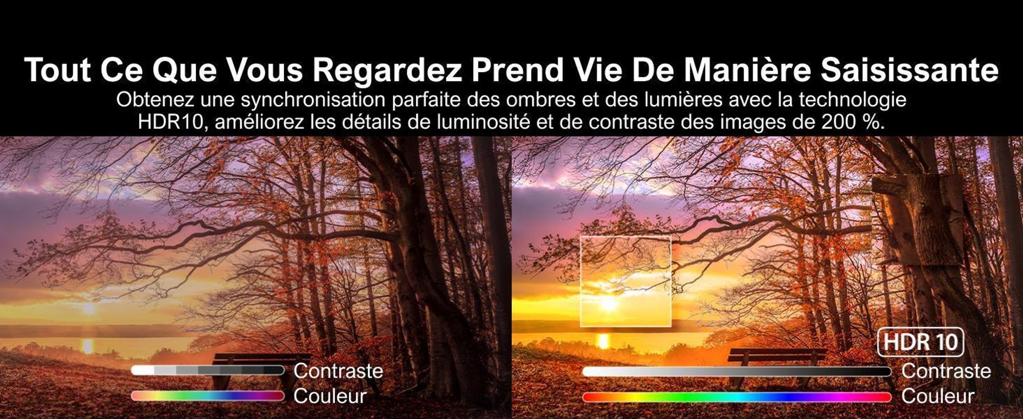 Projecteur ULTIMEA 4K Home Cinema Supporté, Projecteur Netflix, 700 ANSI-Lumen, Dolby Audio, Ajustement de l'écran & évitement d'objet