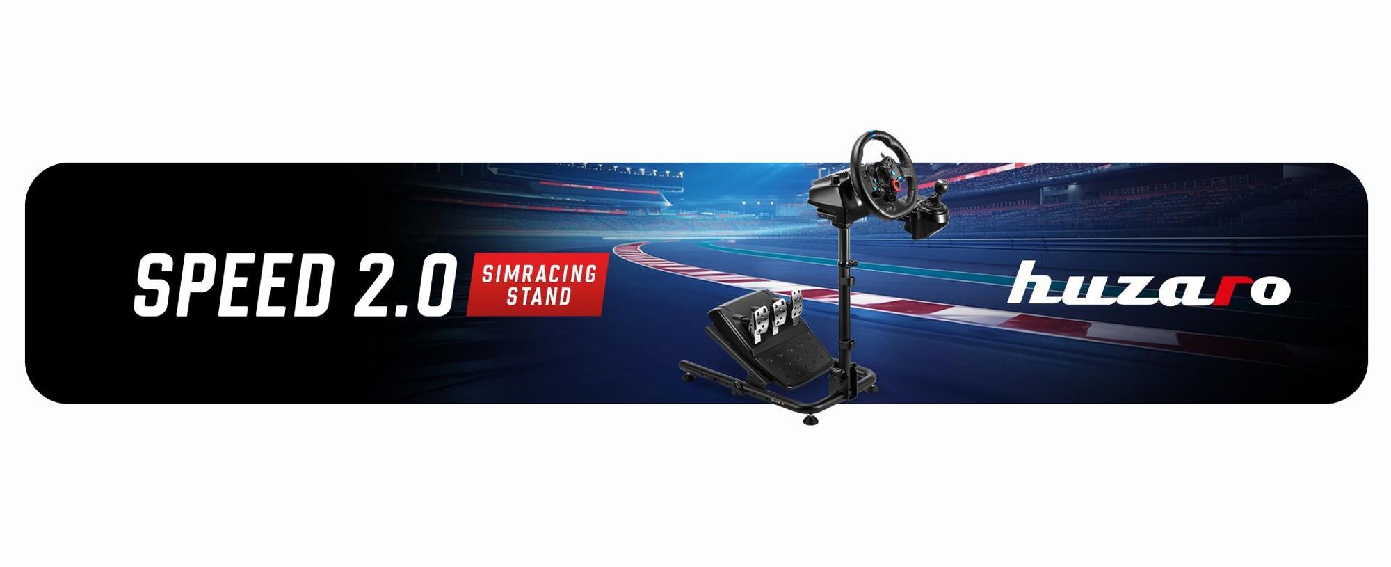 Huzaro Speed 2.0 | Lenkradständer Racing Wheel Stand Racing Ständer | Geeignet für Logitech Fanatec Thrustmaster | Faltbar