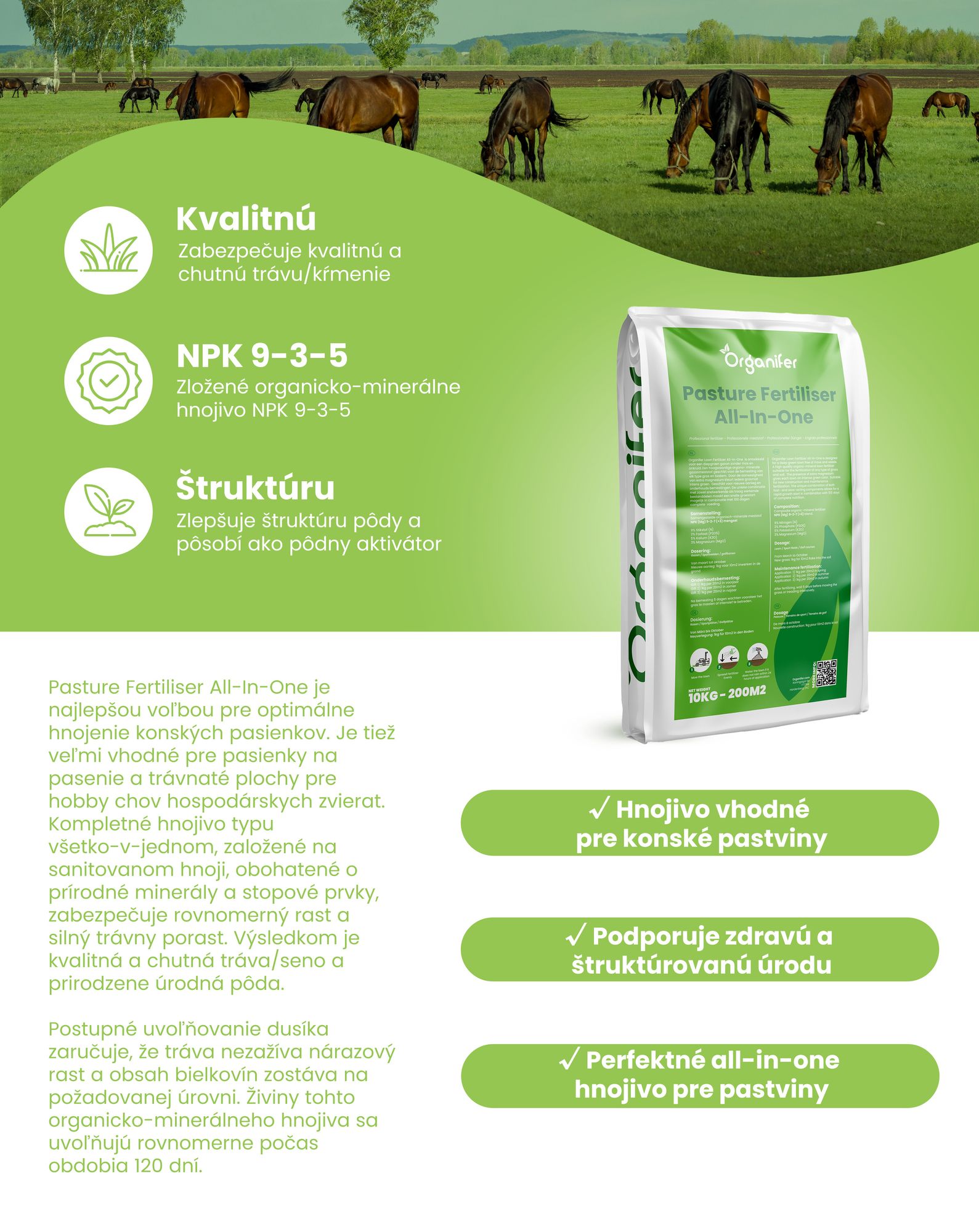 Hnojivo na pastviny All-In-One (20 kg – na 400 m2)