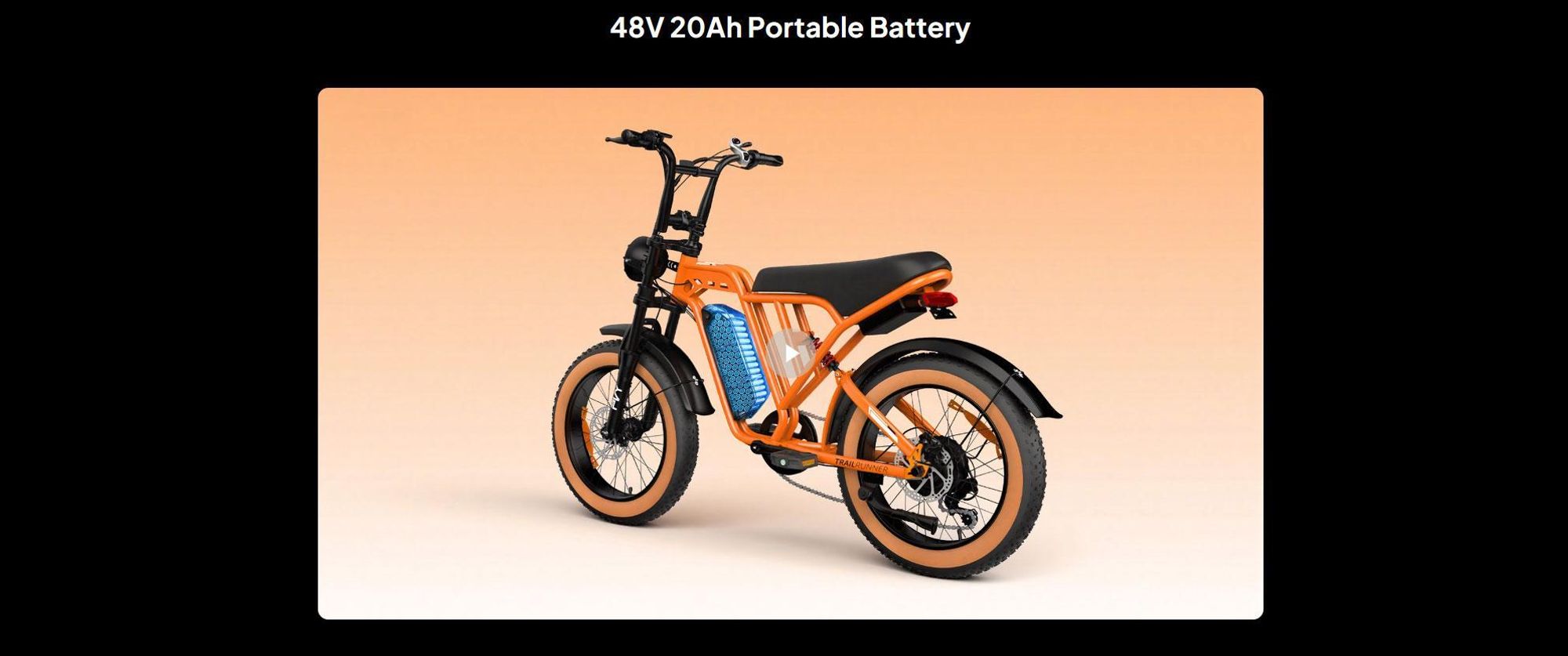 Vélo électrique PVY A20 48V20Ah 80km 20x4.0" Coloris Gris