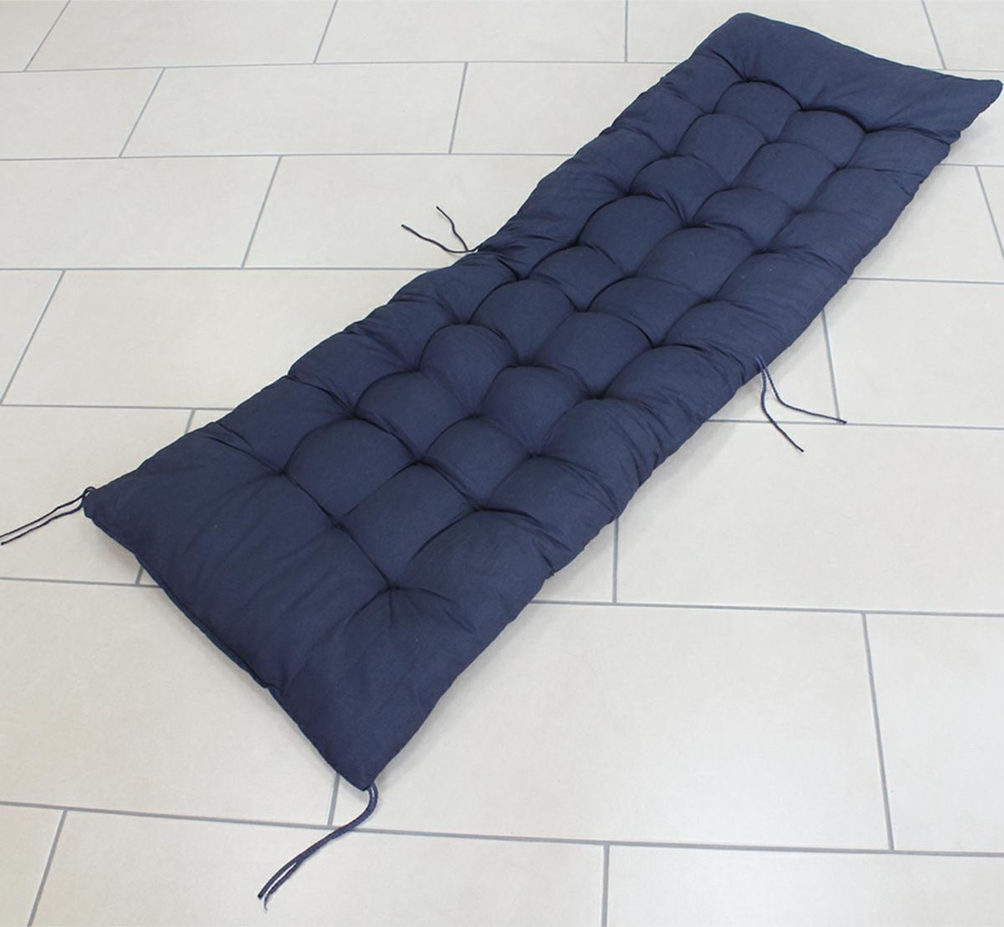 APTEL | Liegenauflage, Auflage für Gartenliege, 160cm, Auflagen für Deckchair, Polsterauflage für Sonnenliege, Kissen für Liegestuhl, Navy Blau