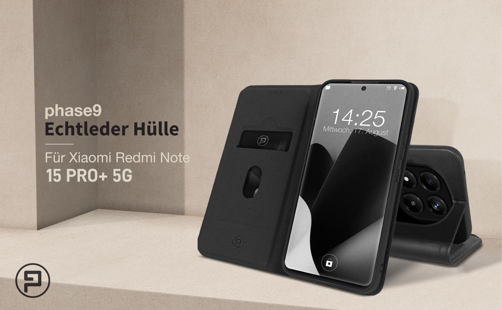 Echtleder Handyhülle für das Xiaomi Redmi Note 15 Pro+ 5G