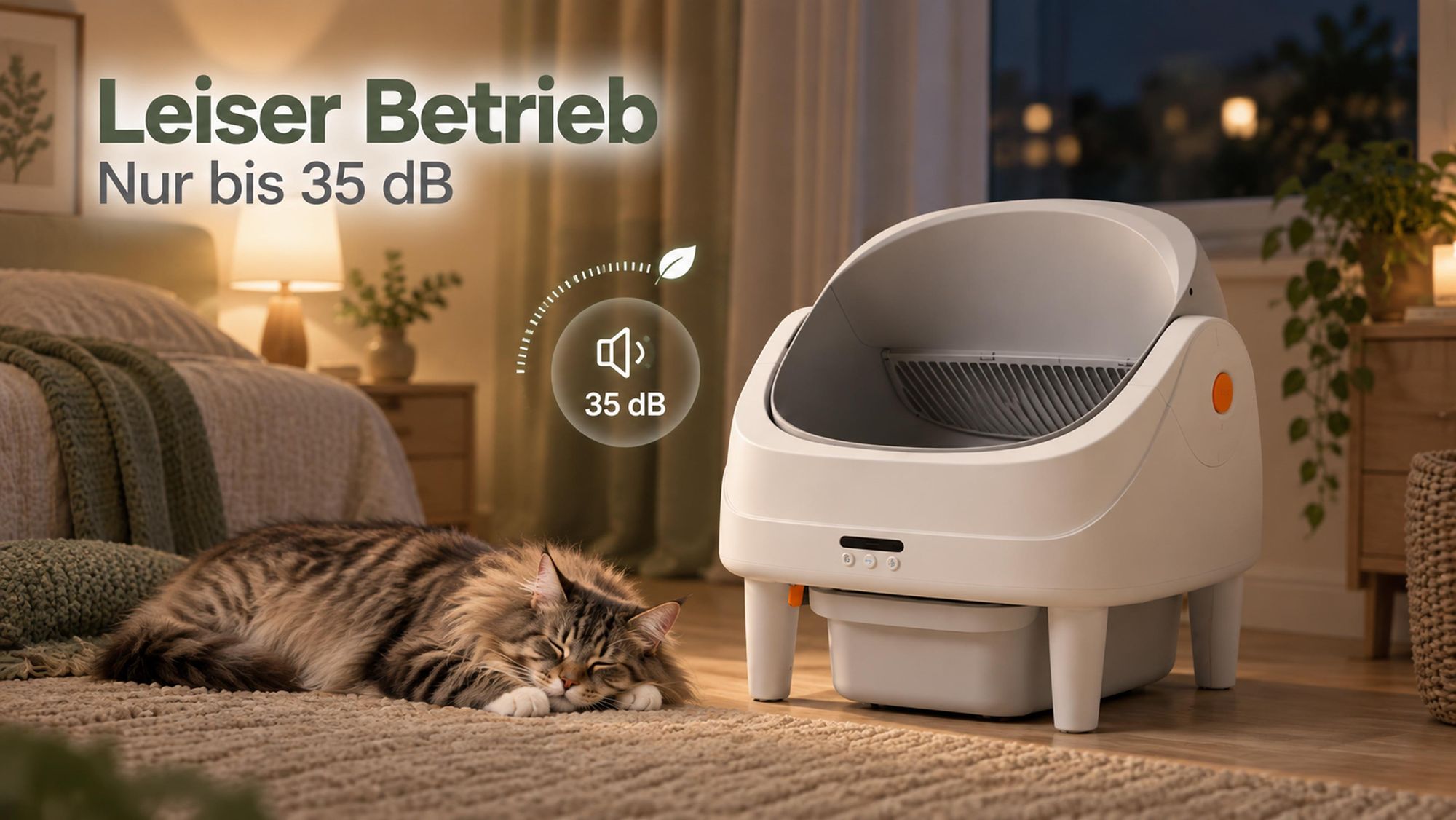 70L+14L XXL Katzentoilette Selbstreinigendes Katzenklo Automatisches offenem Design & App, für Mehrkatzen, 8 Sicherheitssensoren, Geruchskontrolle