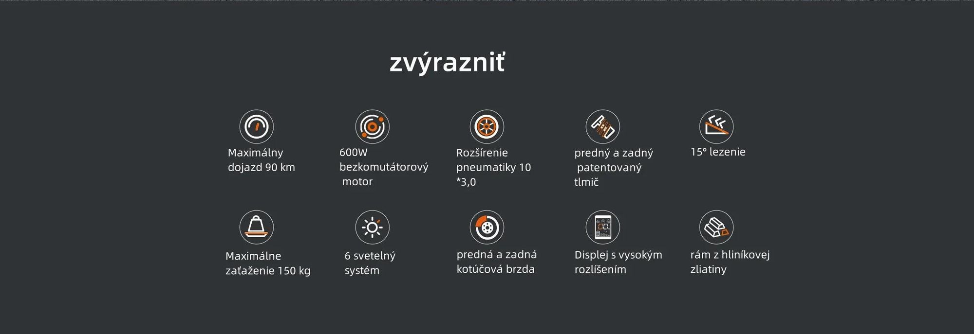 Elektrická Kolobežka JOYOR S8 - 600W Motor 48V26AH Batéria 10-palcové Pneumatiky Kotúčová Brzda - Čierna