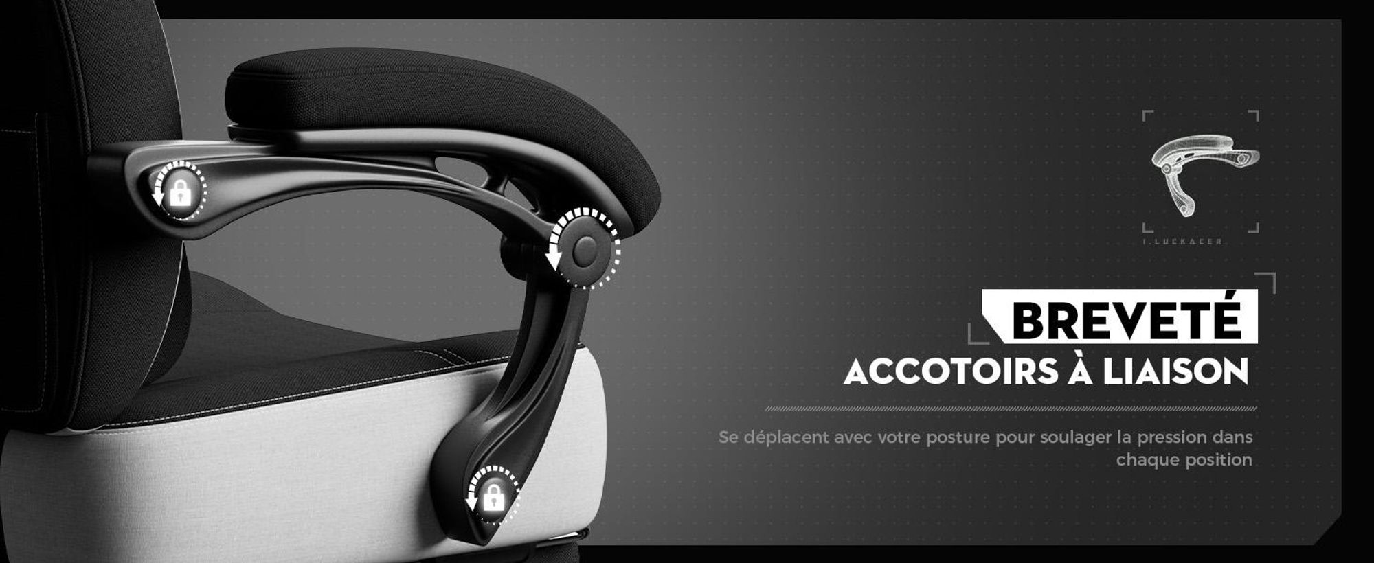 Chaise de jeu GTPLAYER Fauteuil de jeu ergonomique Chaise de bureau PC Gamer Racing chaise en tissu, coussin d'assise en plumes avec repose-pieds noir
