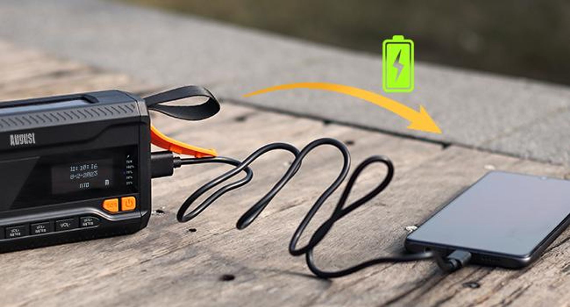 Ręczna korba DAB+ FM Radio Solar Akumulator słoneczny Powerbank Bluetooth - August MB290