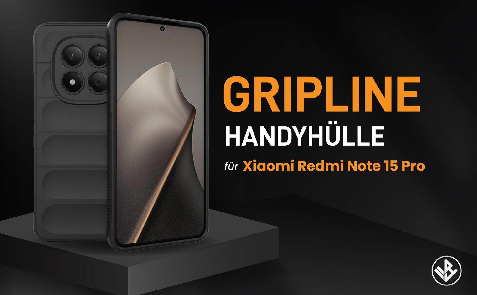 Schwarze ergonomische Grip Schutzhülle für das