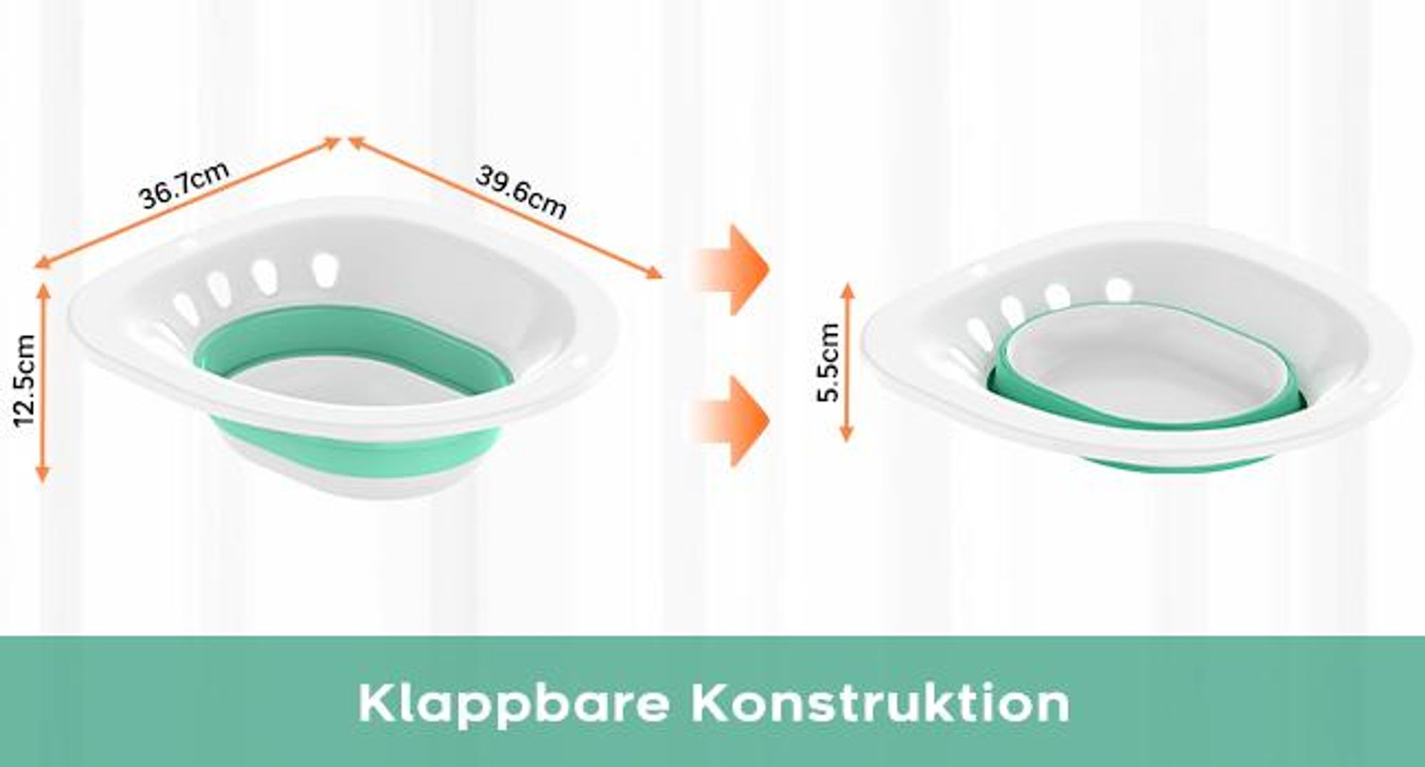 Bidet Einsatz, Faltbares Sitzbad für die Toilette, Tragbares Sitzbadewanne für Hämorrhoidenbehandlung, Wochenbettpflege, Schwangere