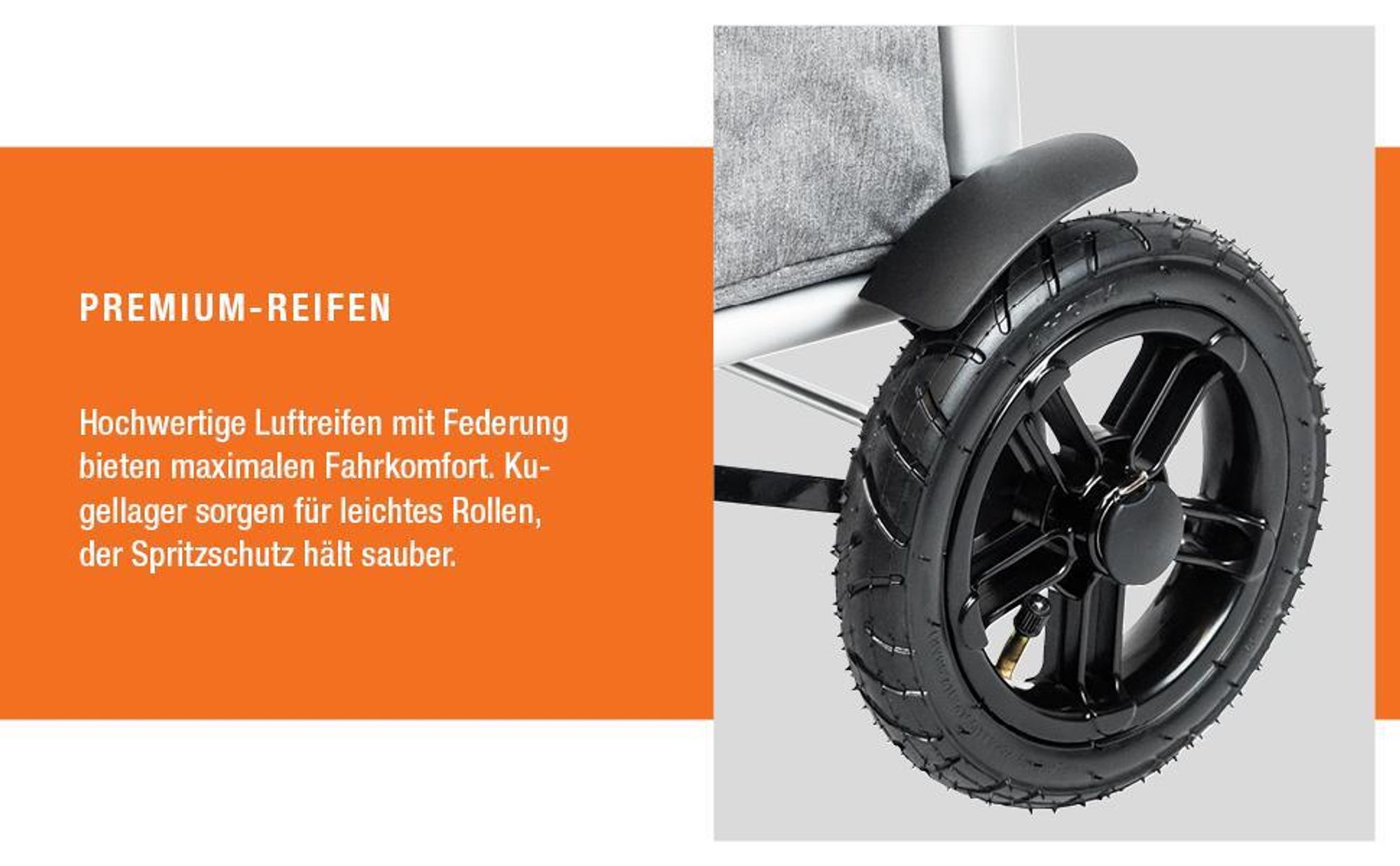 Meister Einkaufstrolley Premium Schwarz, 45 L Klappbarer Einkaufsroller mit Luftreifen