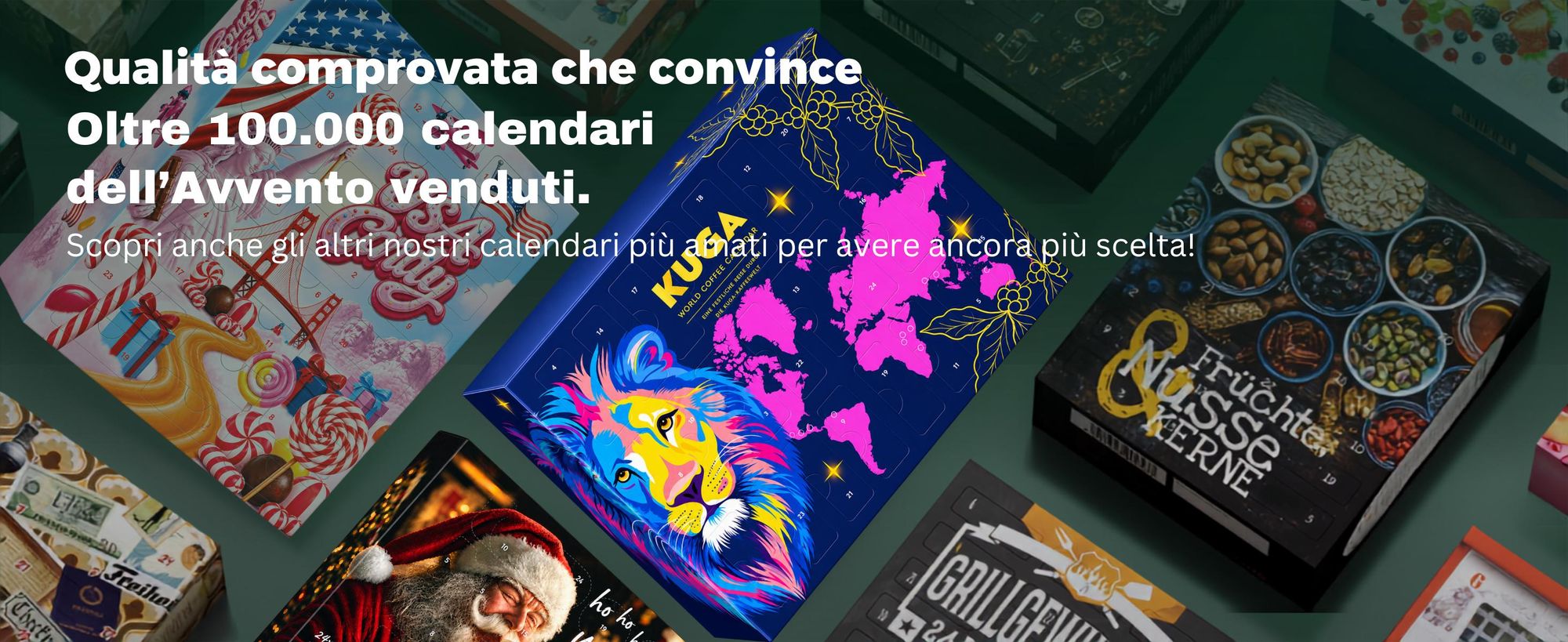 BOXILAND® caffè in grani calendario avvento 2026, 24 varietà, Fairtrade