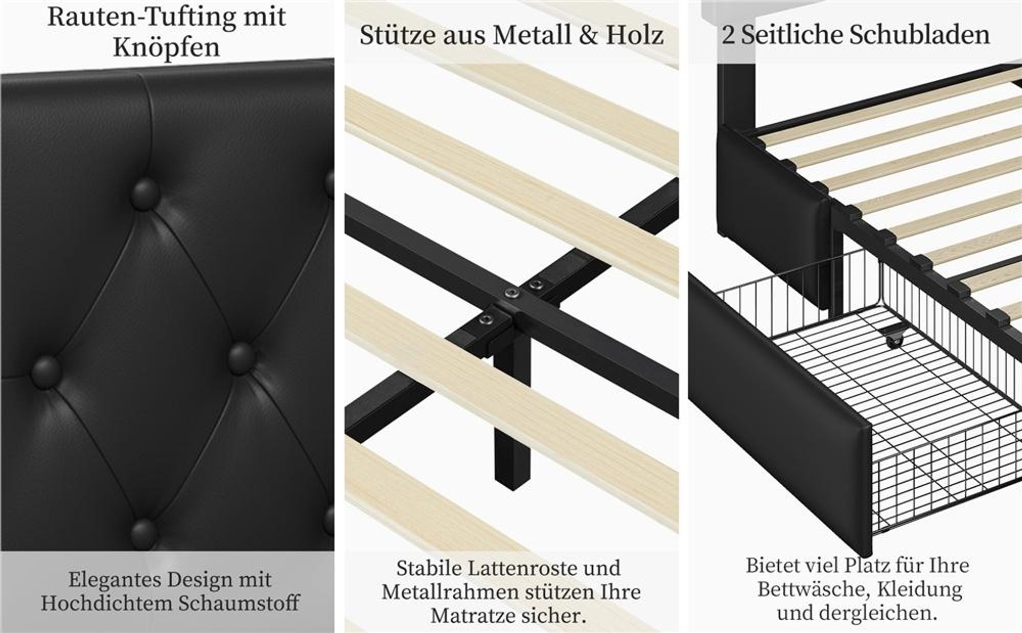 Bett mit Lattenrost