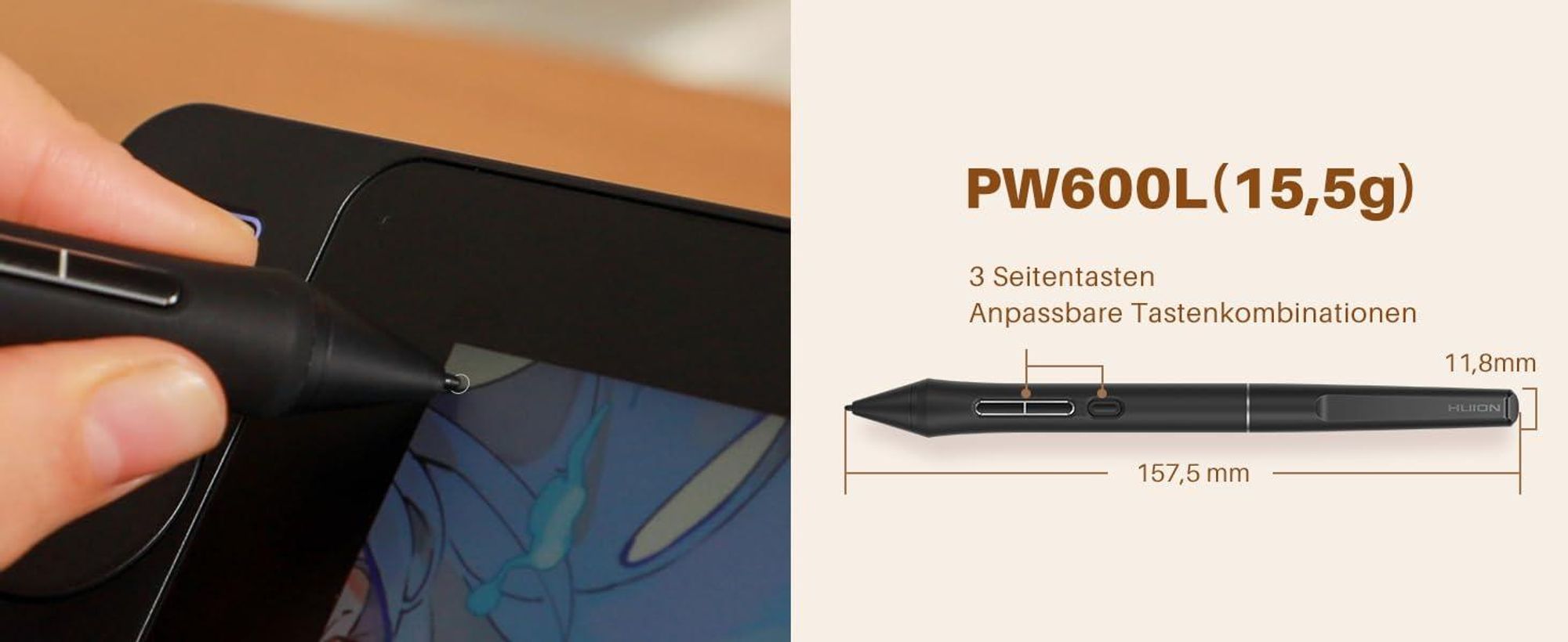 Huion Kamvas 16 NEW Gen.3 Grafiktablett