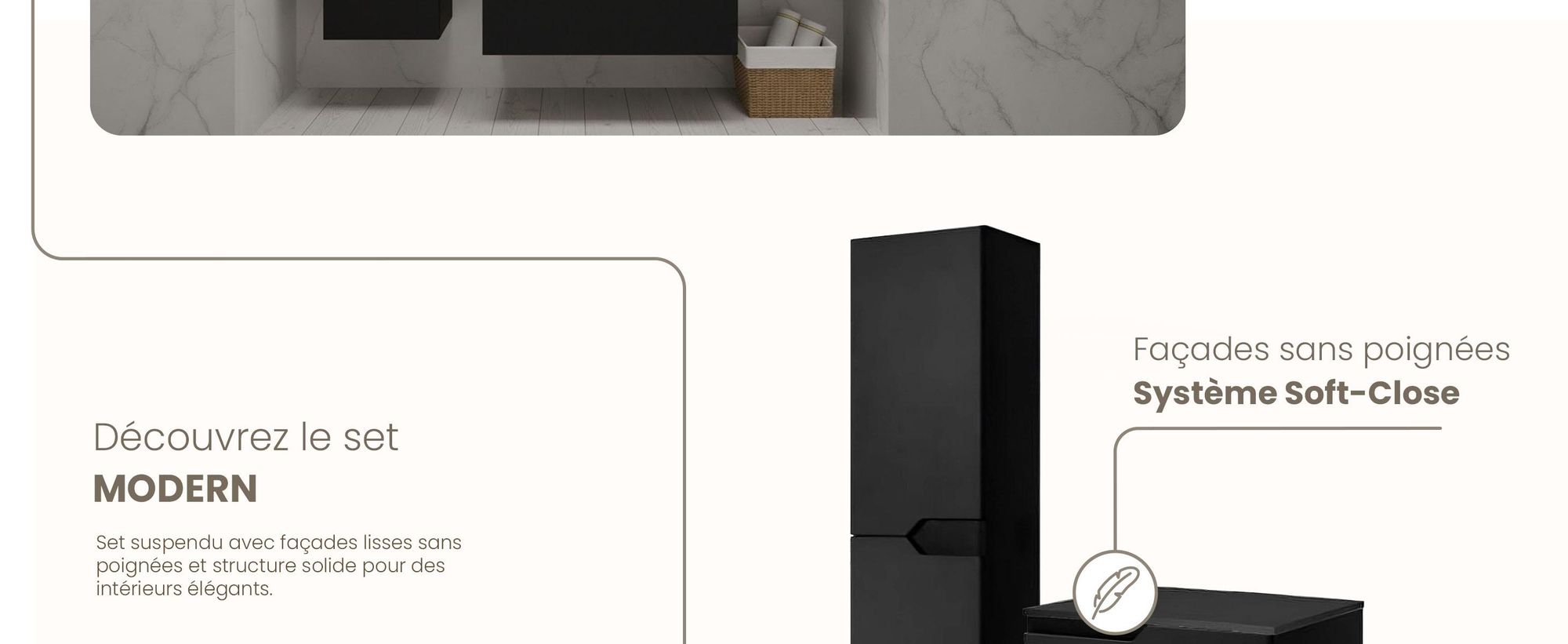 RODAN, meuble de salle de bain, armoire moderne, meuble sous vasque, meuble sous lavabo
