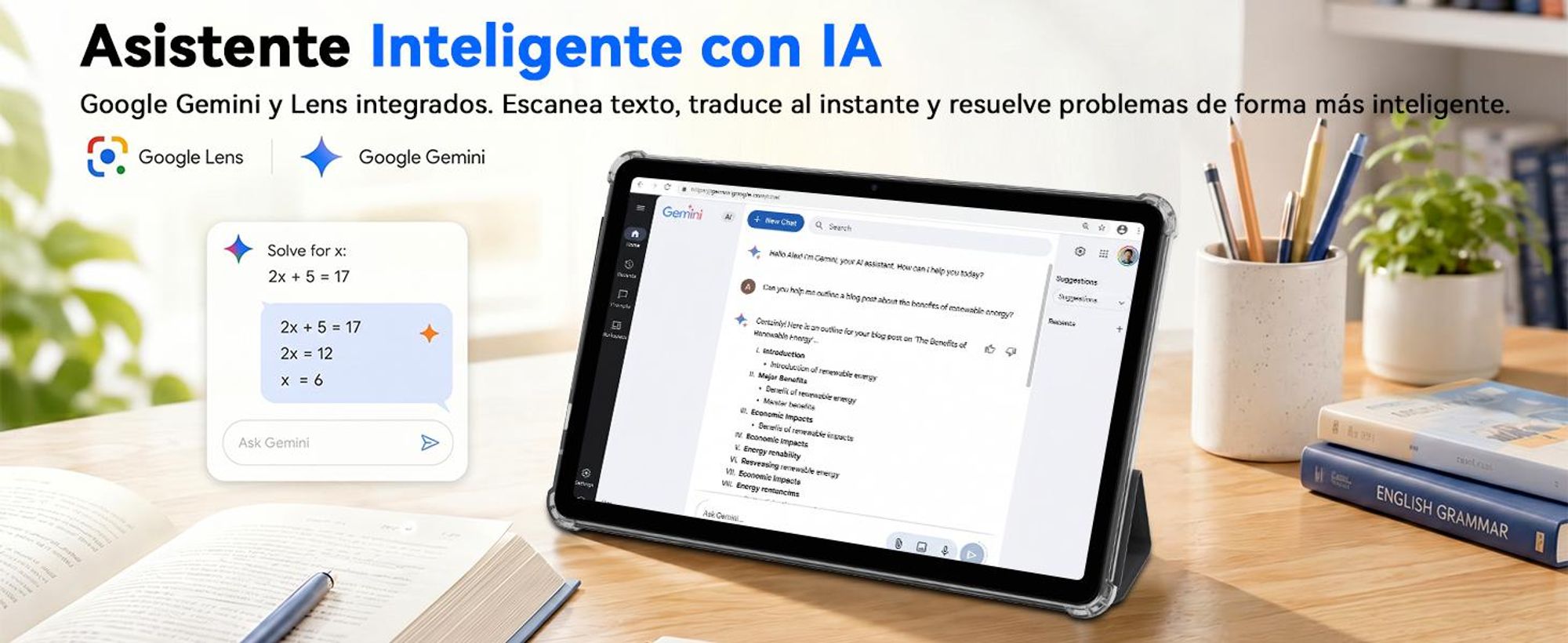 TABWEE T70 11" Tablet, 32(8+24)+256GB, Android 16, 8000mAh, BT5.0, Face ID, Widevine L1, Rheinland, Incluye teclado, ratón, lápiz óptico, etc