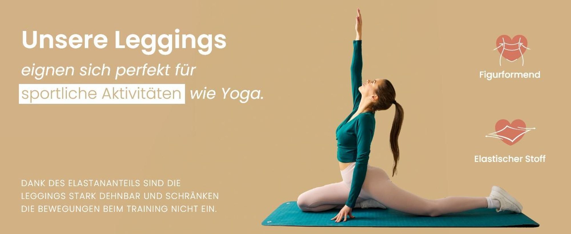 Bellivalini Damen Lange Leggings aus Viskose BLV50-147 (Orange, M)