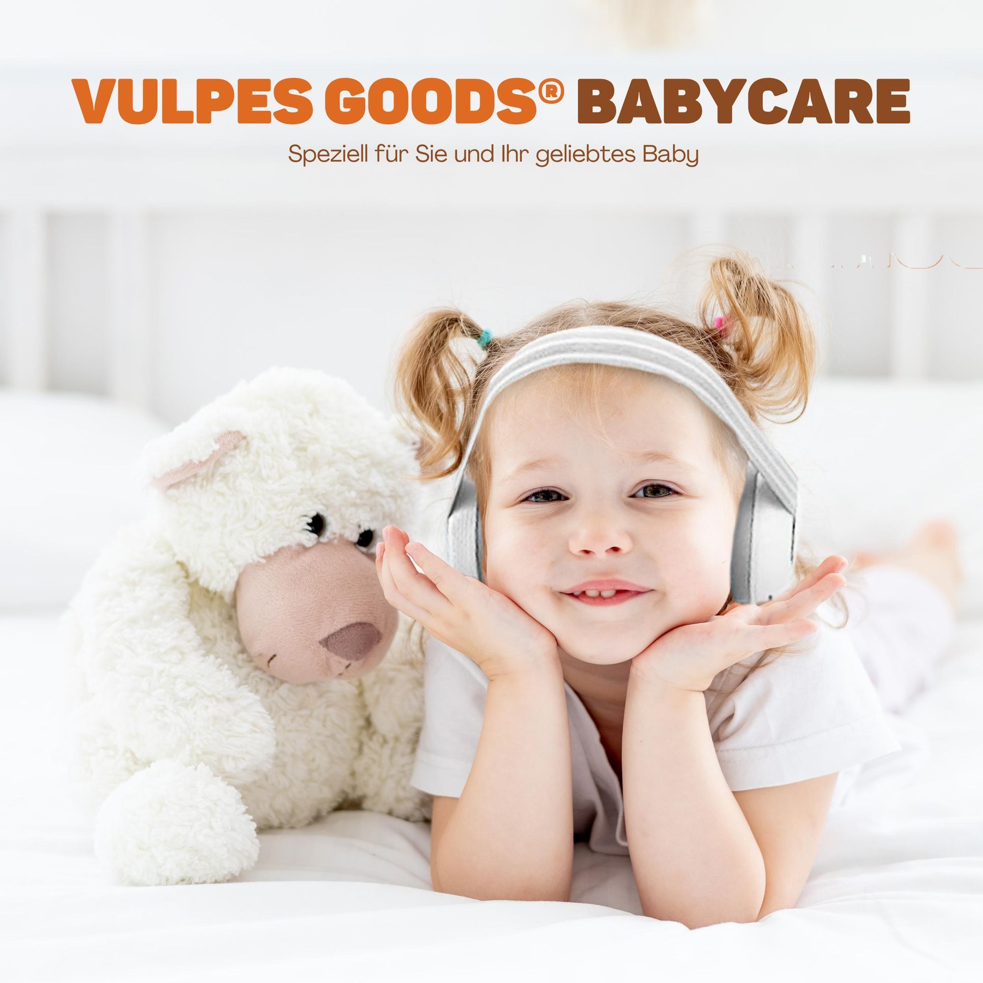Vulpes Goods Gehörschutz für Kinder, Kapselgehörschutz, Lärmschutz Kopfhörer, Für Babys & Kleinkinder bis 36 Monate, Mit 3 Kopfbanden & Tasche