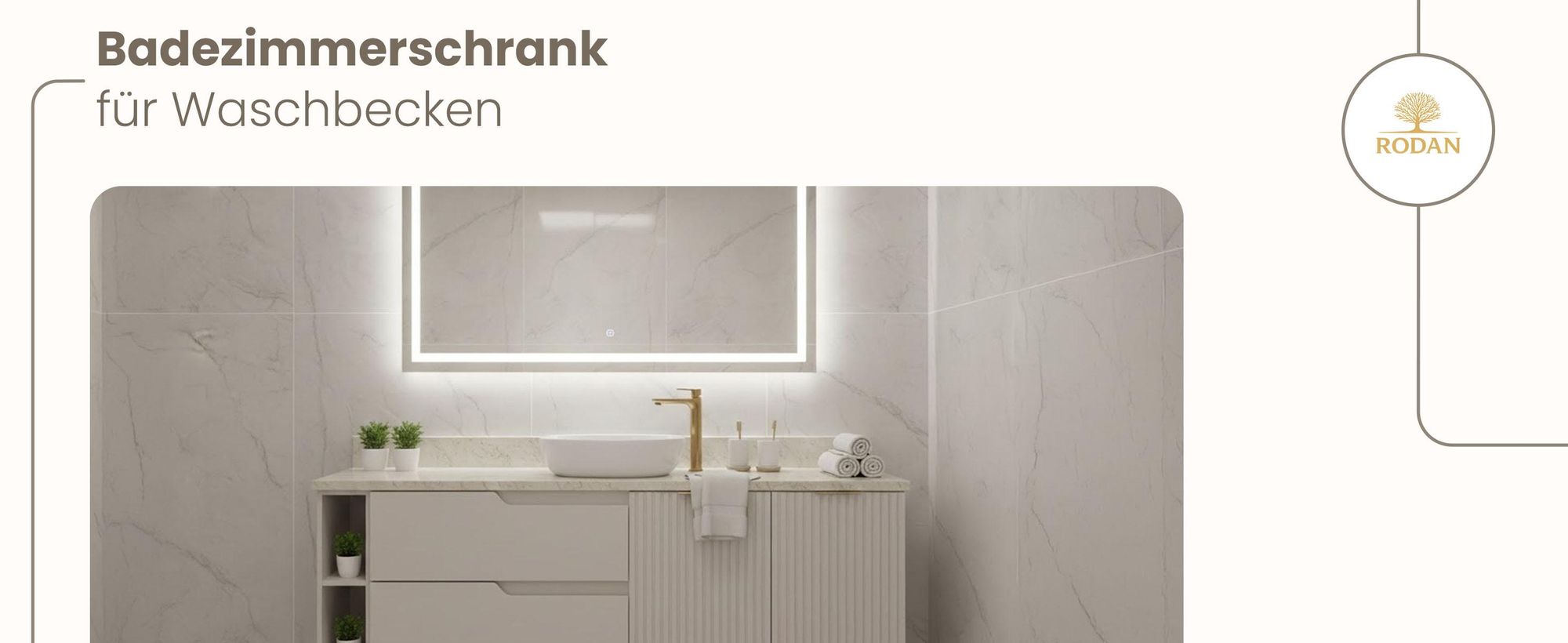 RODAN, Badmöbel, Badschrank, Badezimmermöbel, Badezimmer, MODERN, Waschbeckenunterschrank