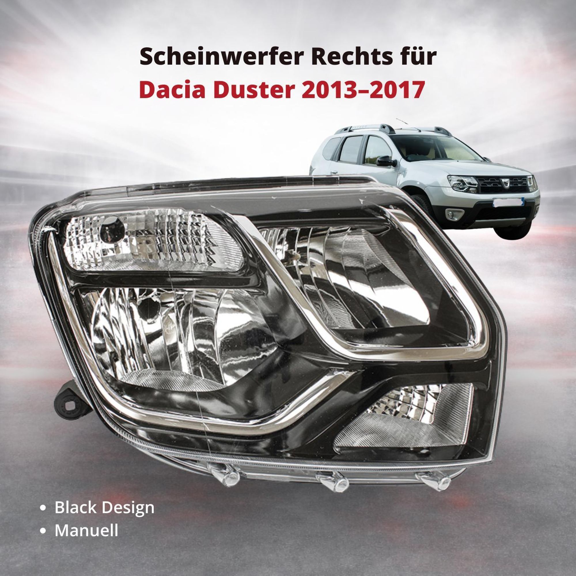 Scheinwerfer Frontscheinwerfer Rechts für Dacia Duster 2013–2017