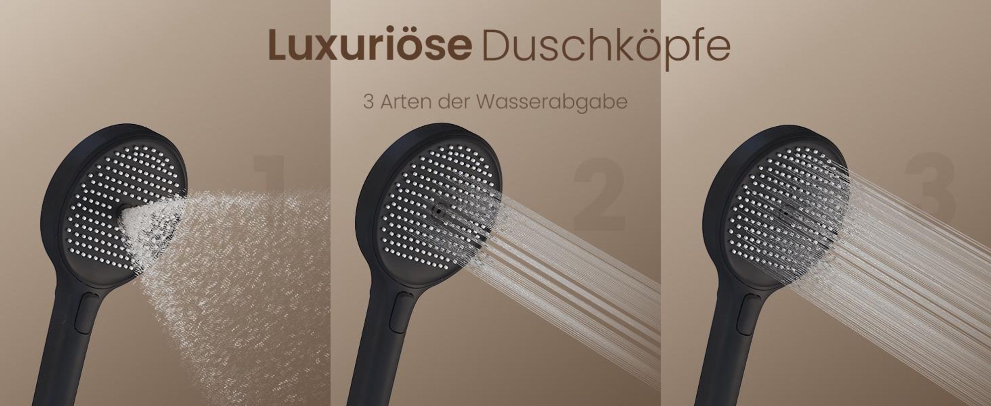 EMKE® Duschsystem mit Thermostat Schwarz mit Kinderdusche, Digitalanzeige & Chlorfilter 4 Ausgänge Rund Regandusche Familienfreundlich Duschsäule F23