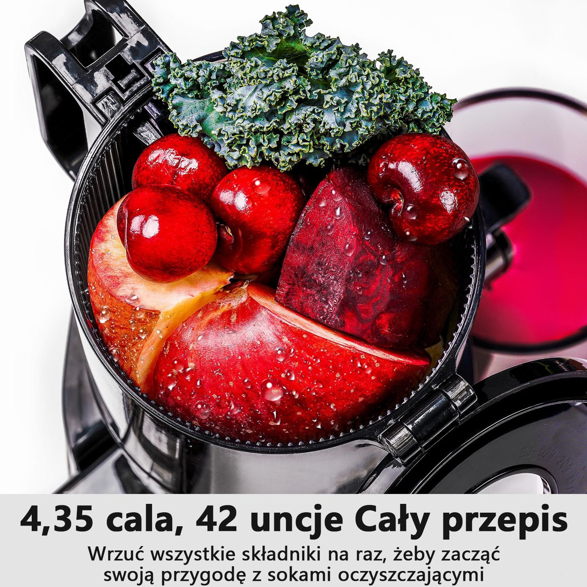 LINKChef SJ-051-EU-BL Wolnoobrotowa Sokowirówka -   200W Moc 1.2L Duża pojemność Dwie tacki do podawania sokuŁatwe czyszczenie - Czarny