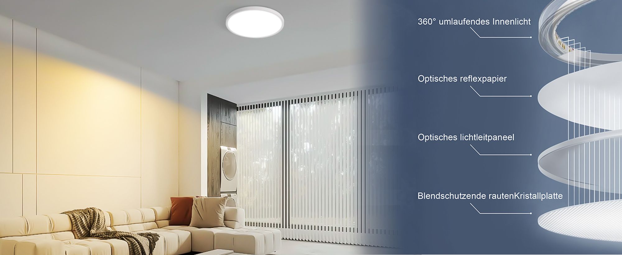 ZMH Deckenlampe LED Deckenleuchte Flach Schlafzimmerlampe 18CM Badezimmerlampe 15W Küchenlampe  Schlafzimmer weiß Deckenbeleuchtung Flurlampe Decke Badlampe 3000K für Küche Flur