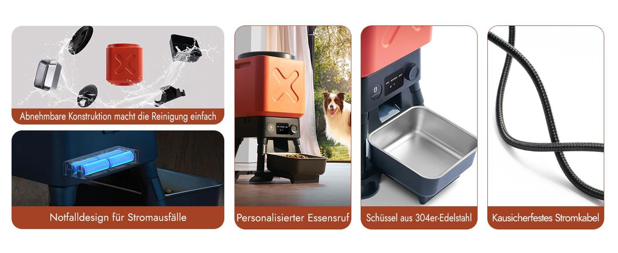 Molly&Cody 14L Automatischer Futterautomaten Futterspender, WiFi Intelligenter Automat, Futternapf Automat für Hund und Katze (APP-Steuerung)