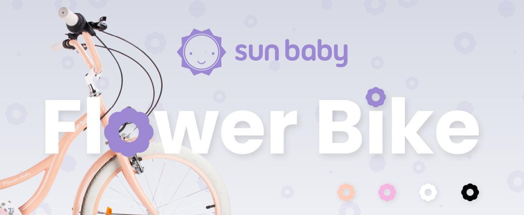 SUN BABY Flower Bike Bicicletta per bambine da 24 pollici, per bambini dagli 8 anni in su, cambio Shimano a 7 velocità, freni V-brake, portapacchi, catarifrangenti, bianco e beige