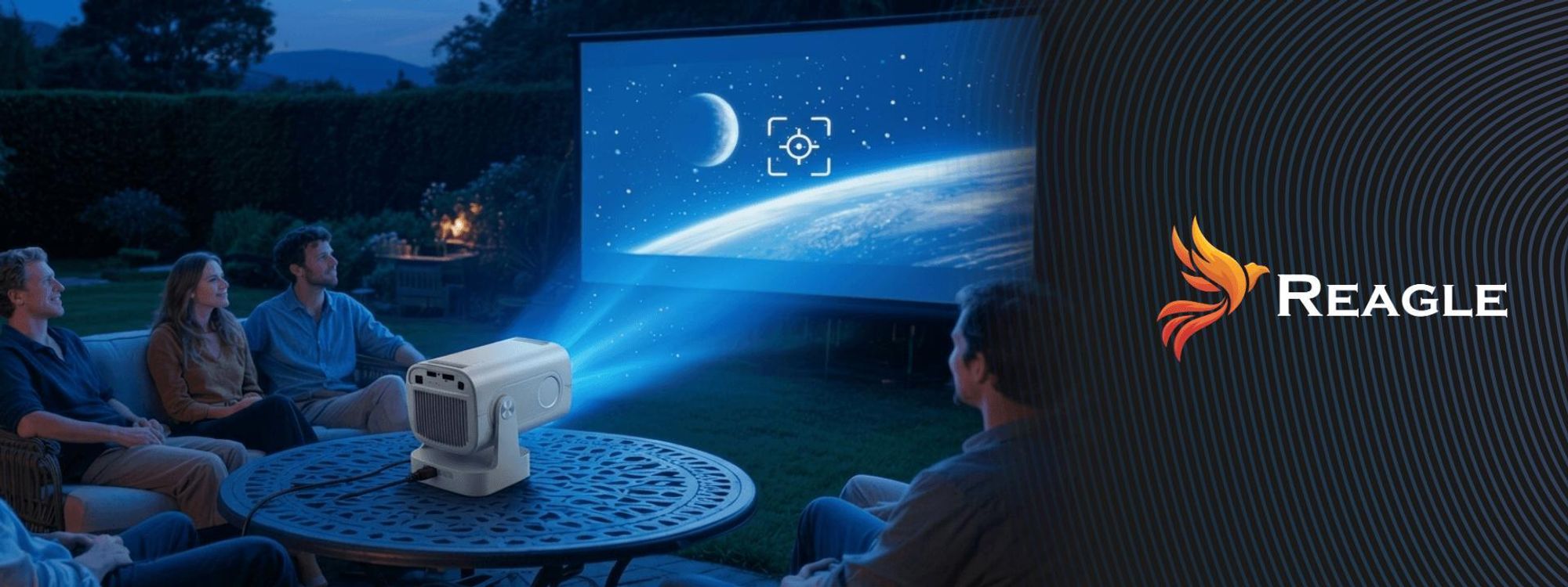 MINI TRAGBARER PROJEKTOR ROTIERENDE LED 4K FULL HD ANDROID 14 SMART WIFI, 180°, Wifi6 Bluetooth