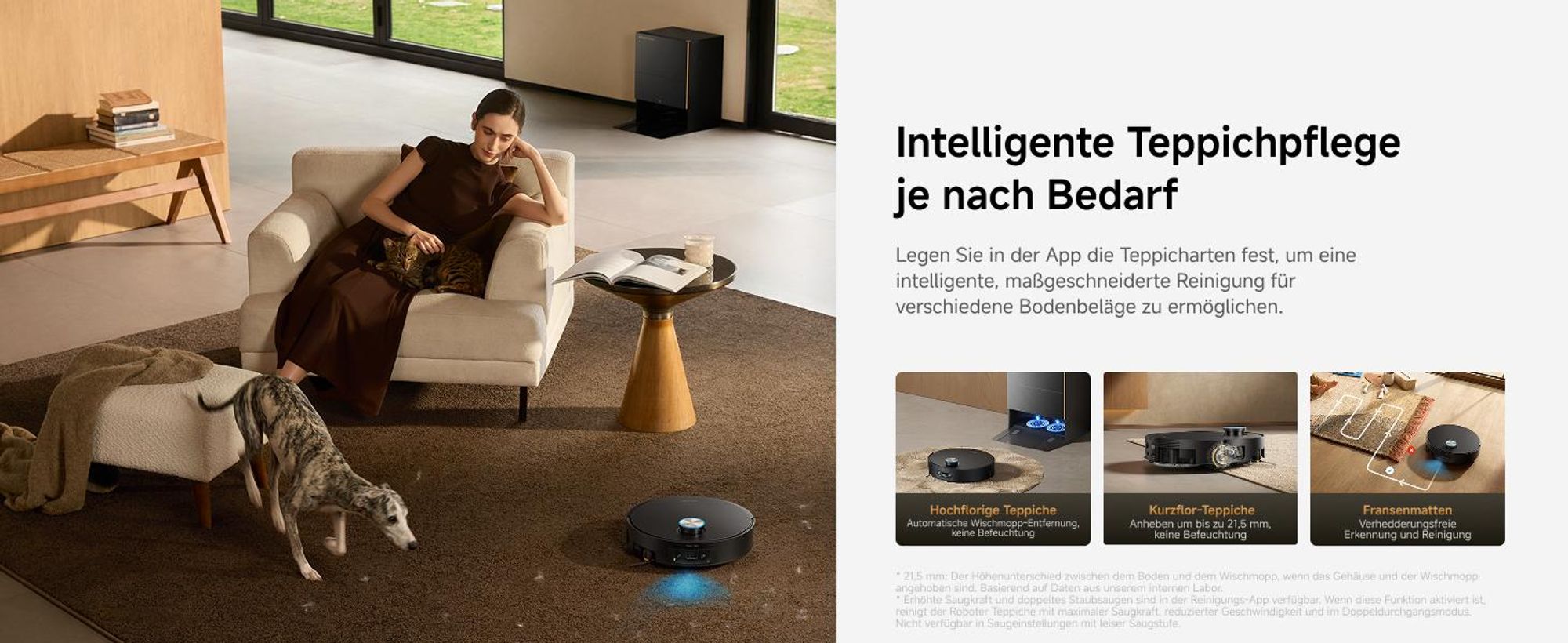 Dreame X60 Pro Ultra Complete Staubsauger Roboter mit Wischfunktion,42kPa Saugkraft,Doppelter UltraExtend-Arm,Zwei KI-Kameras,Selbstreinigung,Grau