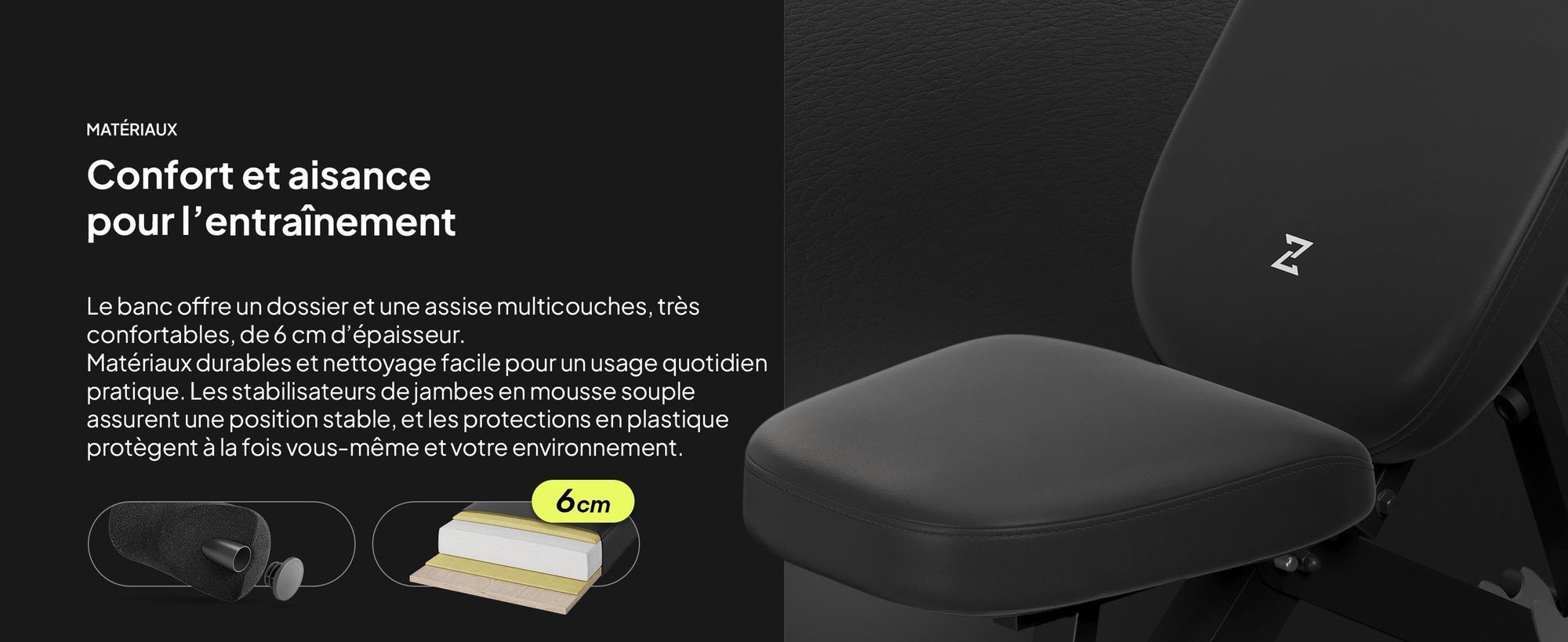 Banc de musculation pliable Zipro Profi Jacked – Banc inclinable et banc négatif réglables (7+3 niveaux) Rembourrage extra épais Banc d'entraînement résistant pour la maison