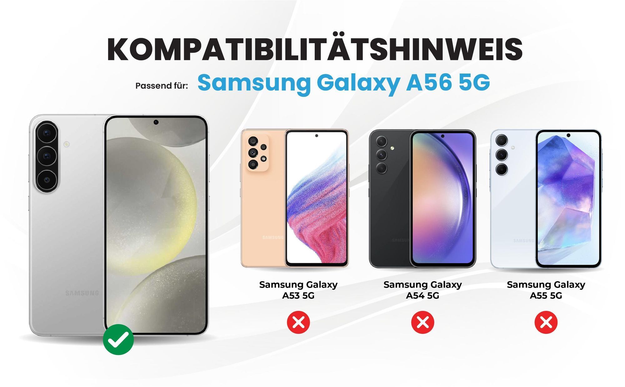 Kompatibilitätshinweise Hülle für Samsung Galaxy A56 5G