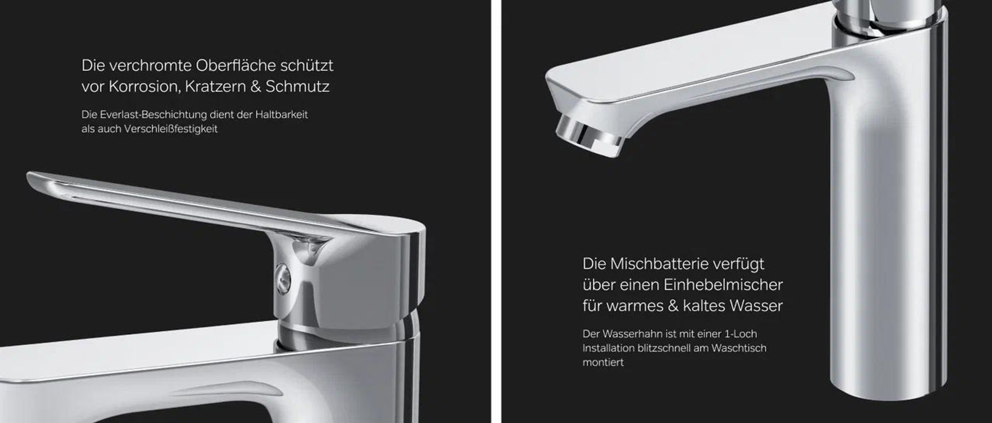 AM.PM Wasserhahn Bad Chrom Waschtischarmatur Bad Armatur Mischbatterie Waschbeckenarmatur Einhebelmischer Badezimmer