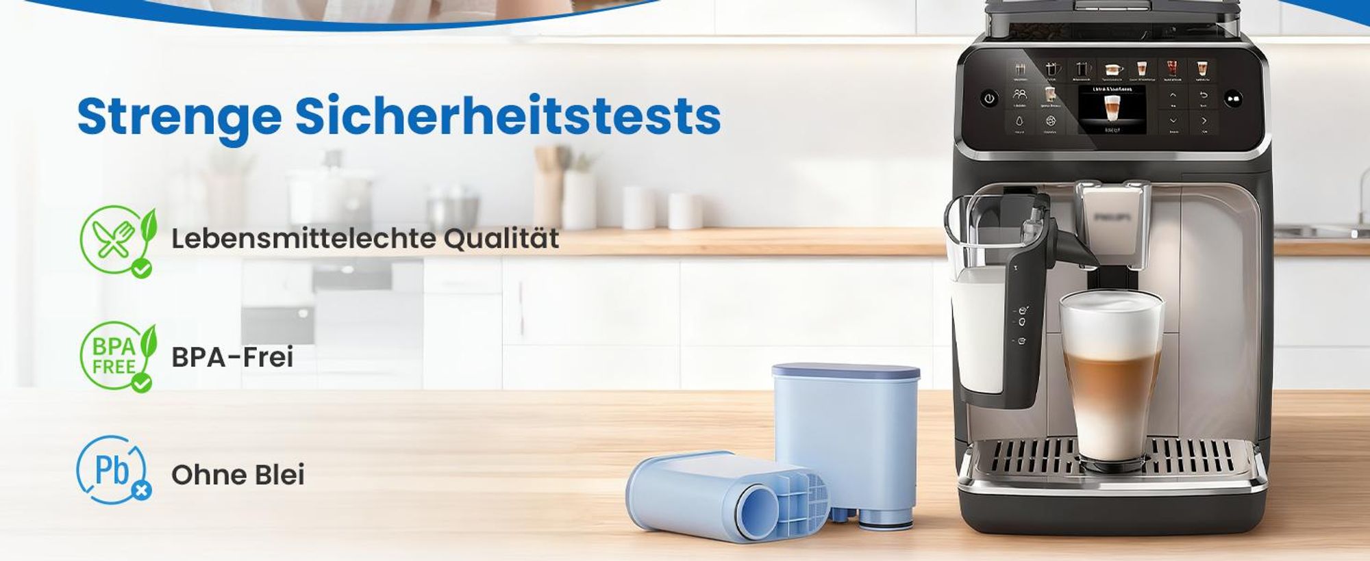 6er Pack Wasserfilter Kaffeevollautomat für Philips Aqua Clean CA6903/10 & CA6707/20, Kompatibel mit Saeco und Philips Aquaclean filter