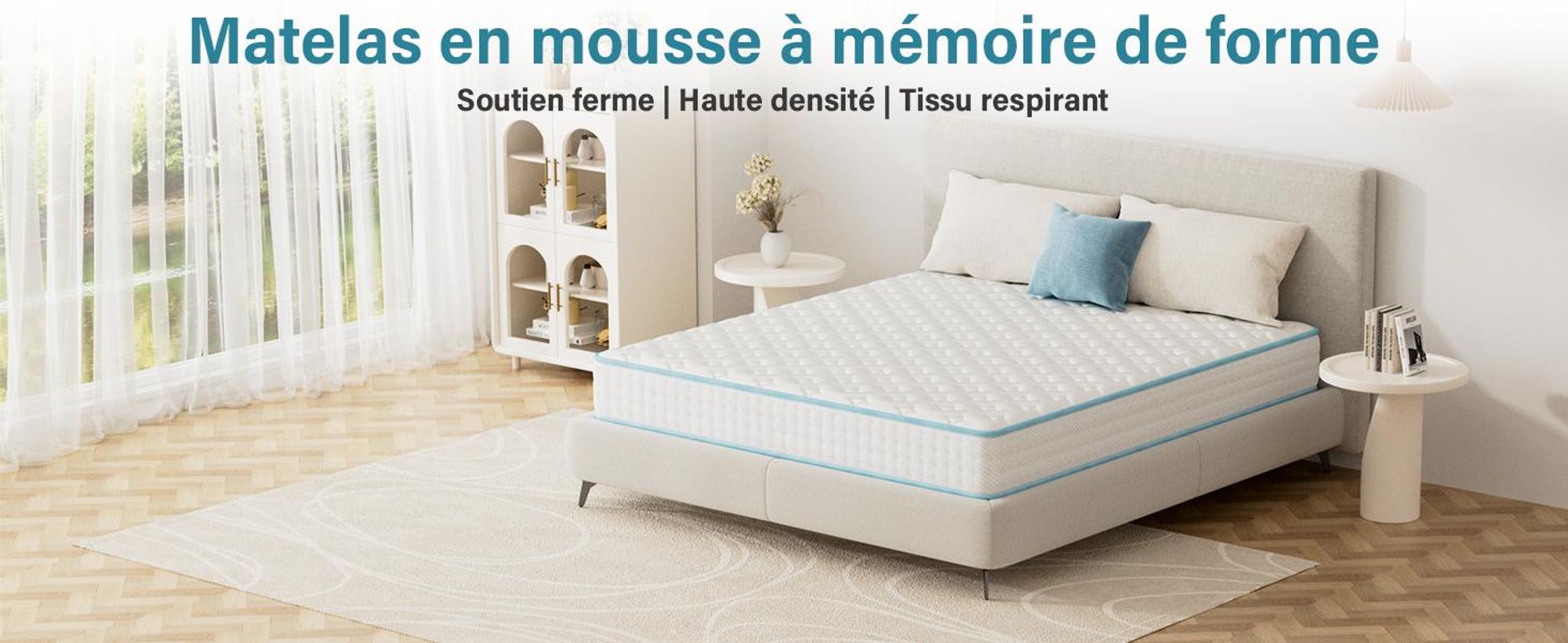 DEWINNER Matratze 140 x 190 cm, Memory-Schaum, Stärke 18 cm, beidseitig verwendbar, ergonomische 7-Zonen-Stützung, weicher und atmungsaktiver