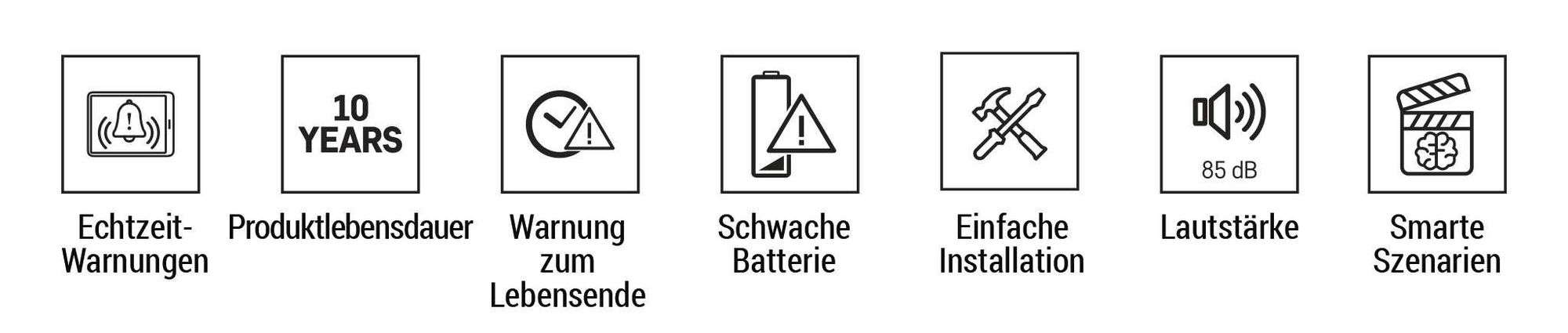 EMOS GoSmart - Smart Home CO-Melder - WiFi, optischer und 85dB Alarm, batteriebetrieben, Wandmontage, 10 Jahre Lebensdauer, inkl. Batterie , P56400S