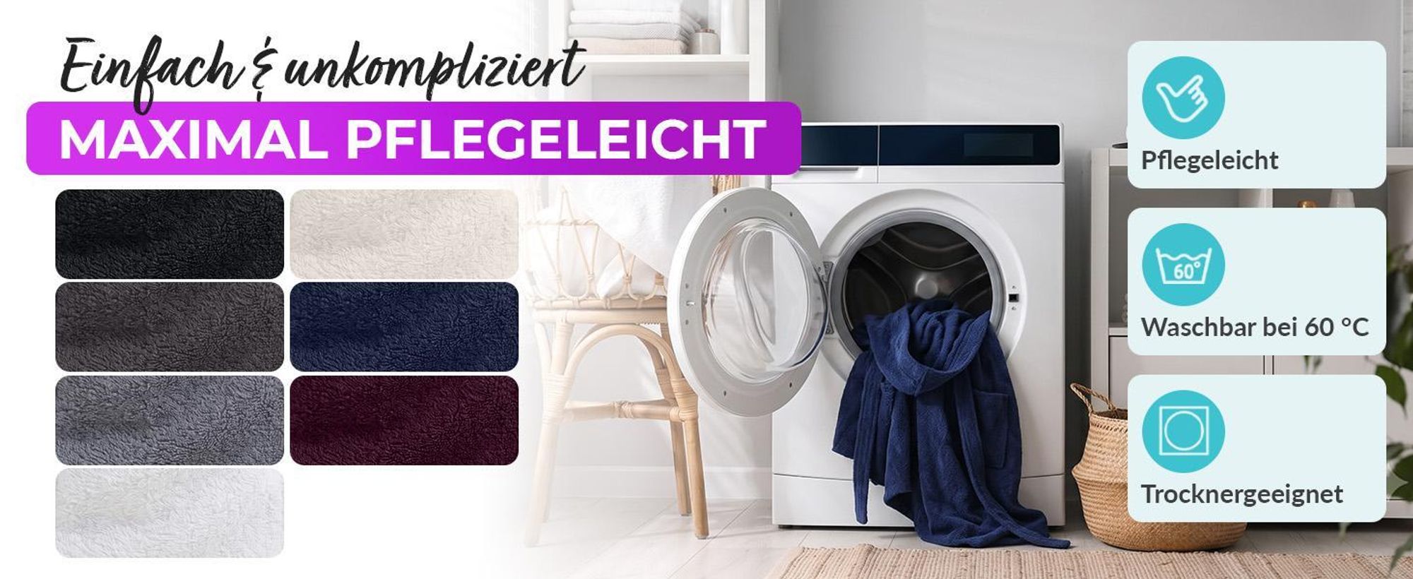 AR Line Kapuzen Bademantel 100% Baumwolle 450 g/m² – Uni Frottier Saunamantel, Größen S–XXXL, in Farbe: Anthrazit-Grau, in Größe: L